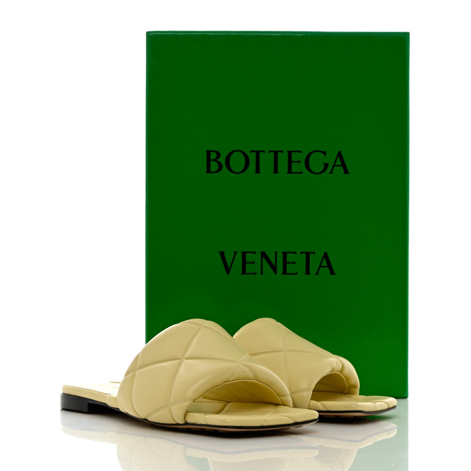 Bottega Veneta Nappa Quilted Rubber Lido Flat Sandals 39 Moon Beam 14 of 14