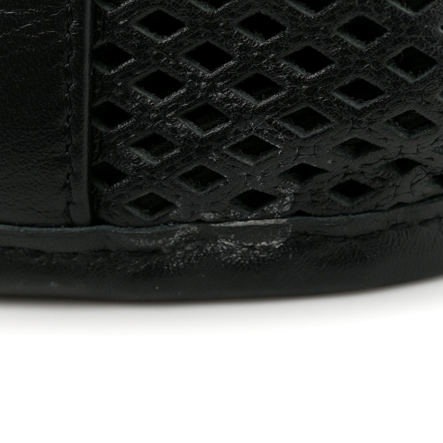 Calfskin Perforated Up In The Air Tote Black
