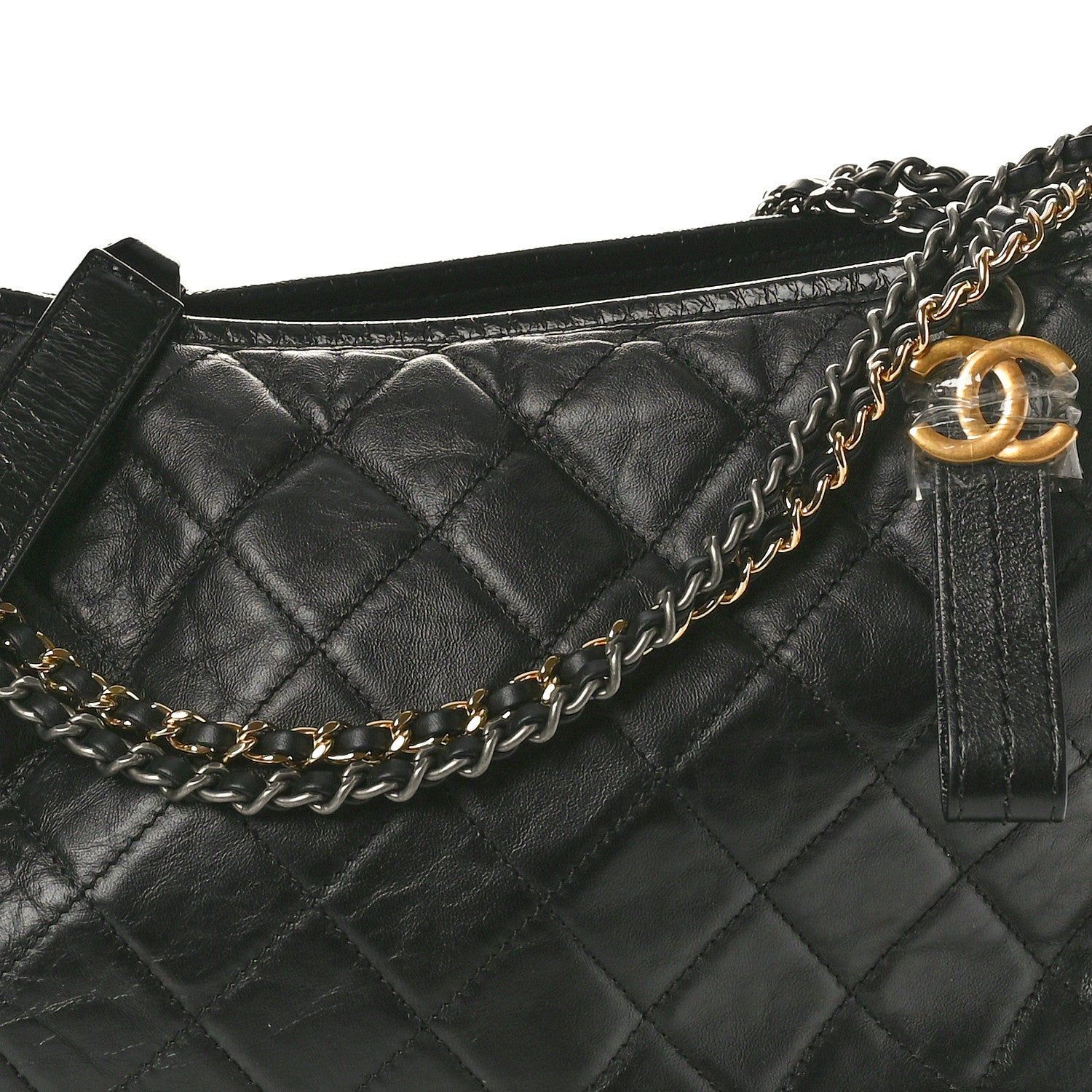 Chanel Aged Calfskin Quilted Large Gabrielle Hobo Black 8 of 11