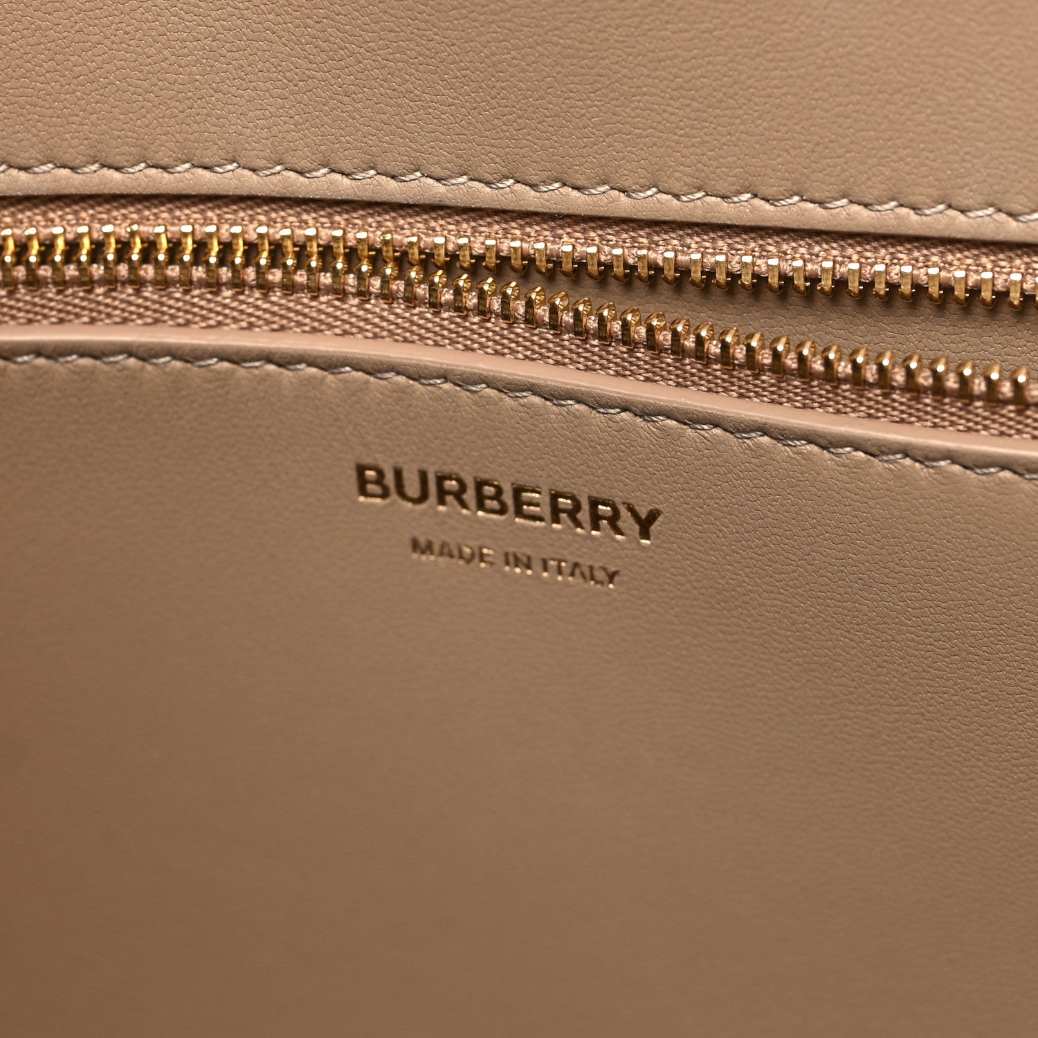 Burberry Grained Calfskin Medium Frances Tote Oat Beige 6 of 9