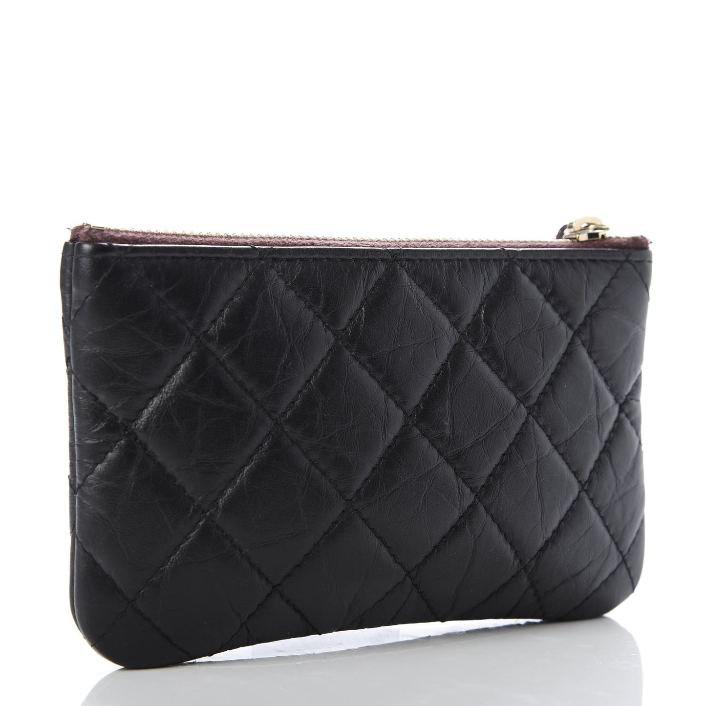 Aged Calfskin Quilted Reissue Cosmetic Case Black