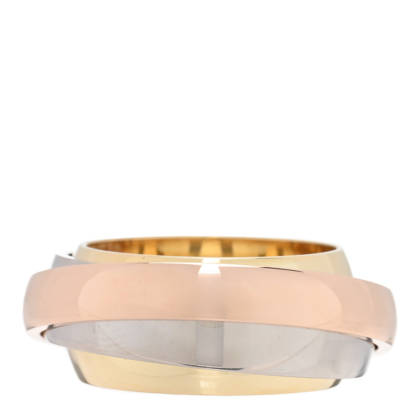 18K Pink Yellow White Trinity Must Essence Ring 51 5.75