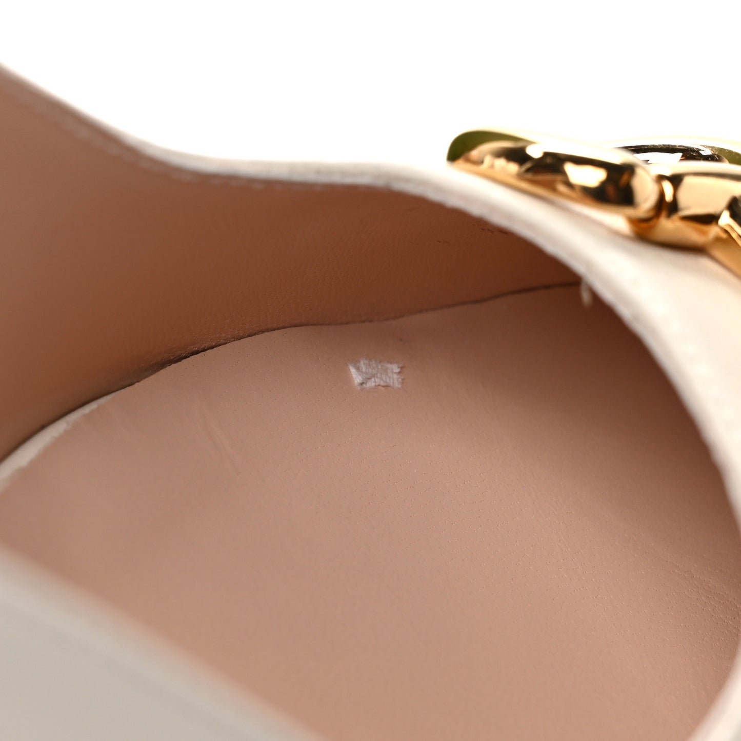 Malaga Kid Horsebit 75mm Slingback Pumps 38 Mystic White