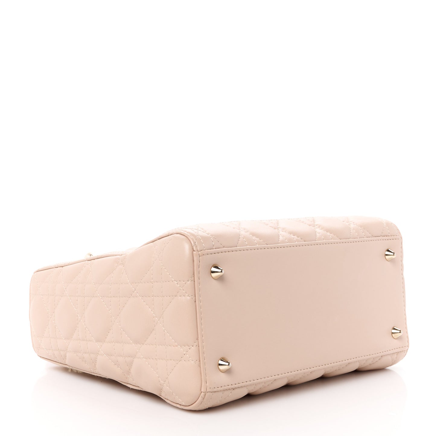 Lambskin Cannage Medium Lady Dior Beige