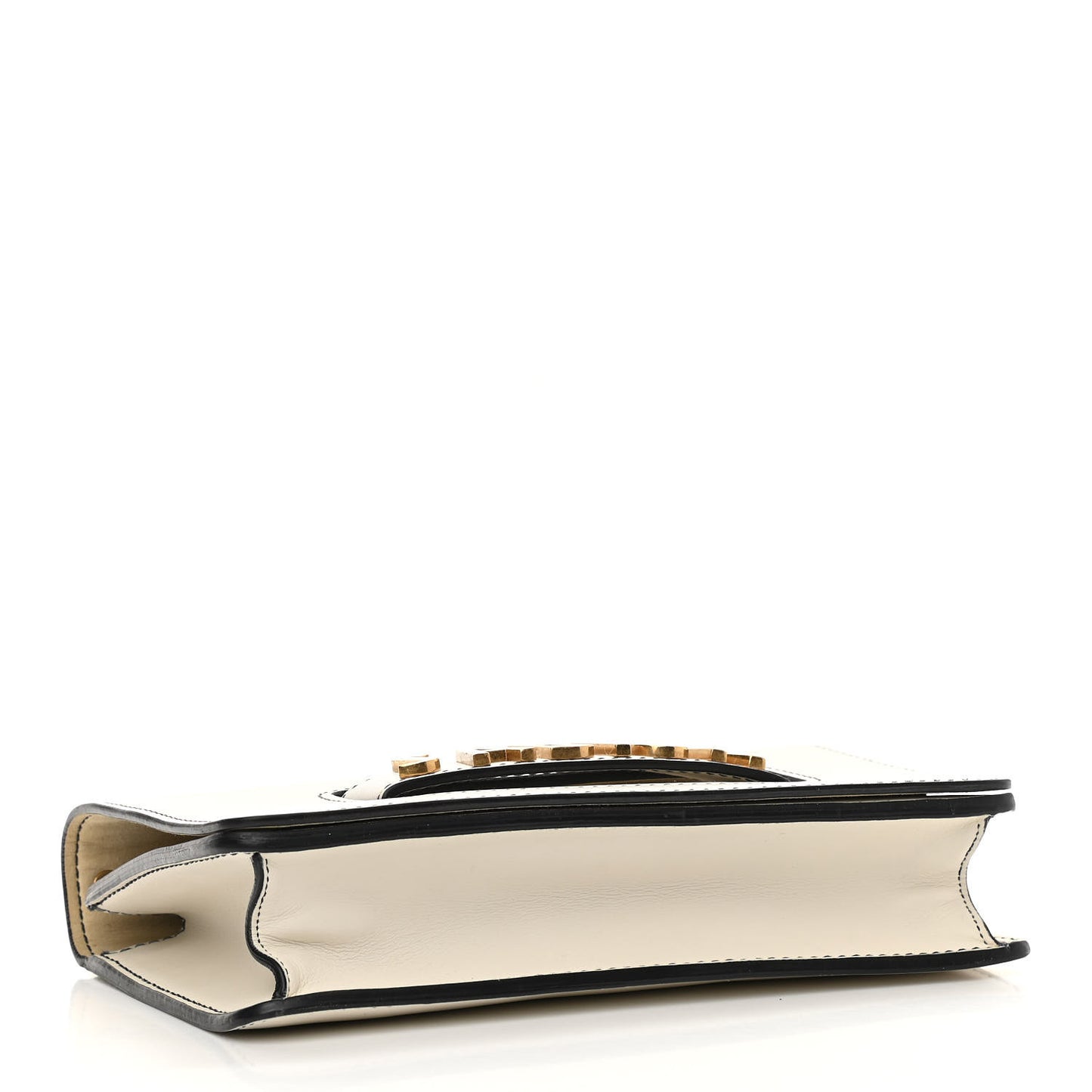 Calfskin J'Adior Chain Flap Bag Off White