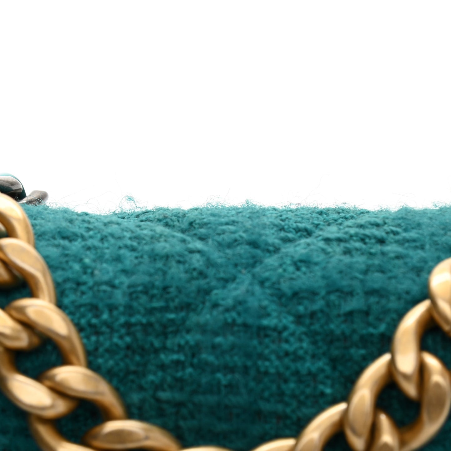 Tweed Quilted Medium Chanel 19 Flap Green