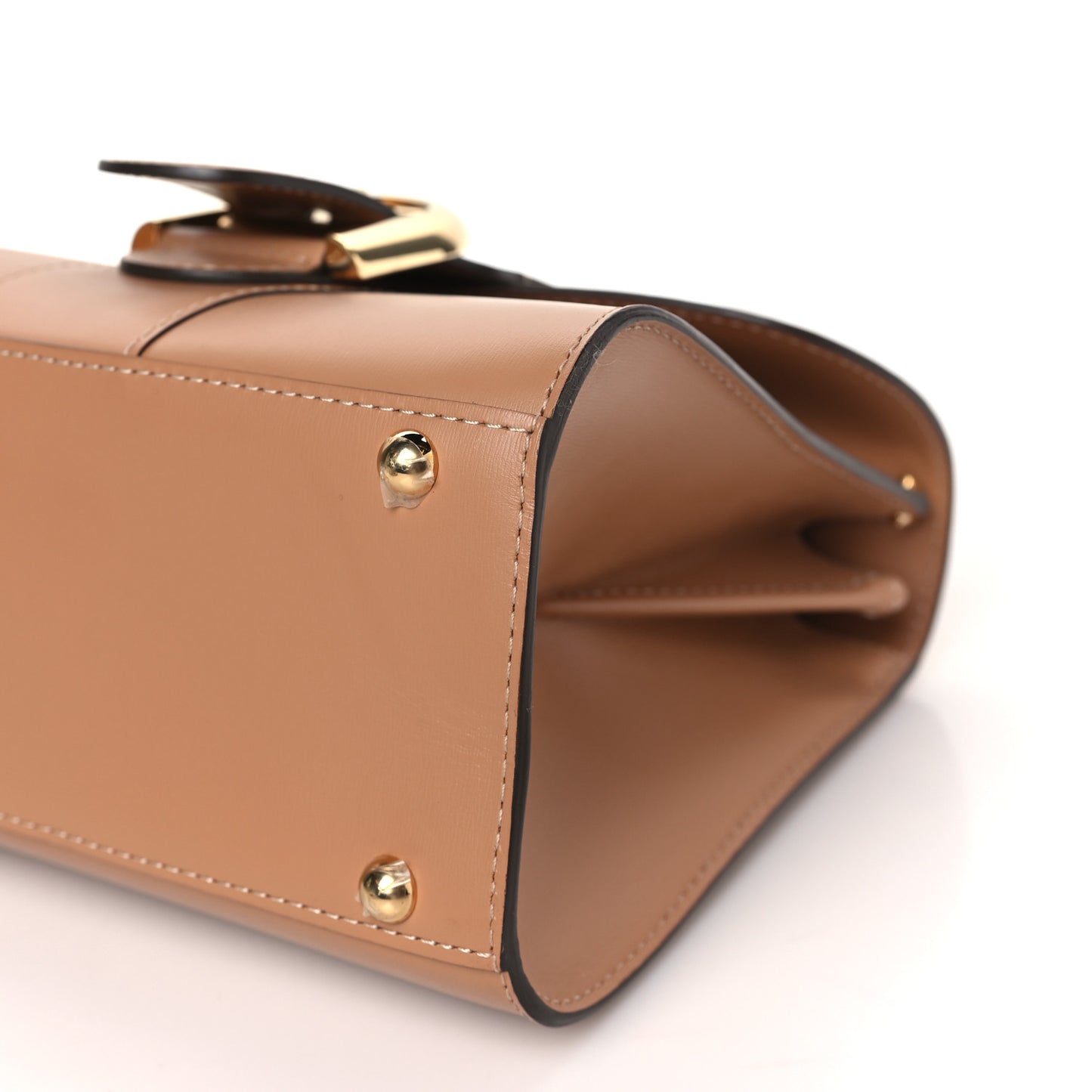 Box Calfskin Mini Brillant Satchel Sand