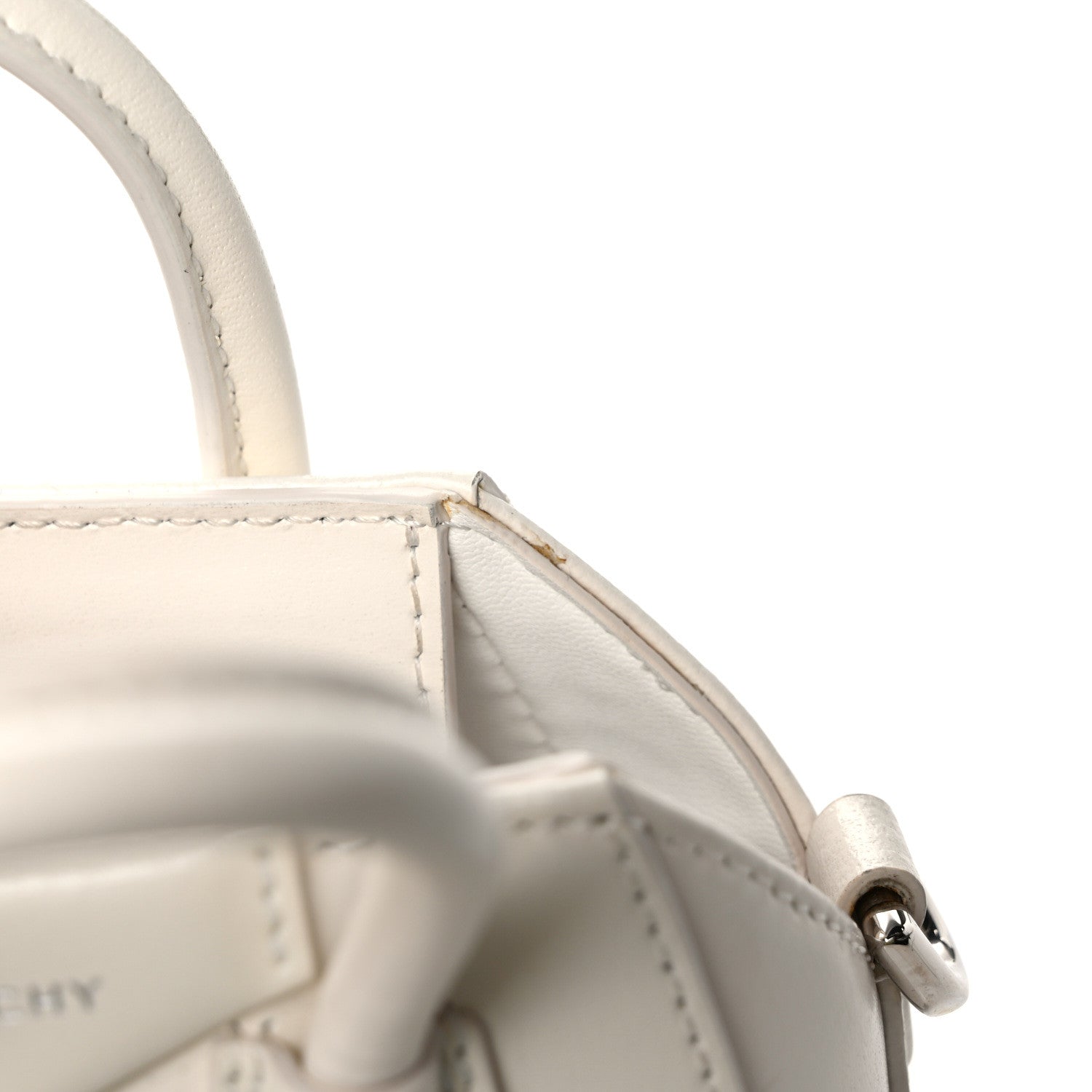 Givenchy Shiny Lord Calfskin Micro Antigona Ivory 9 of 10