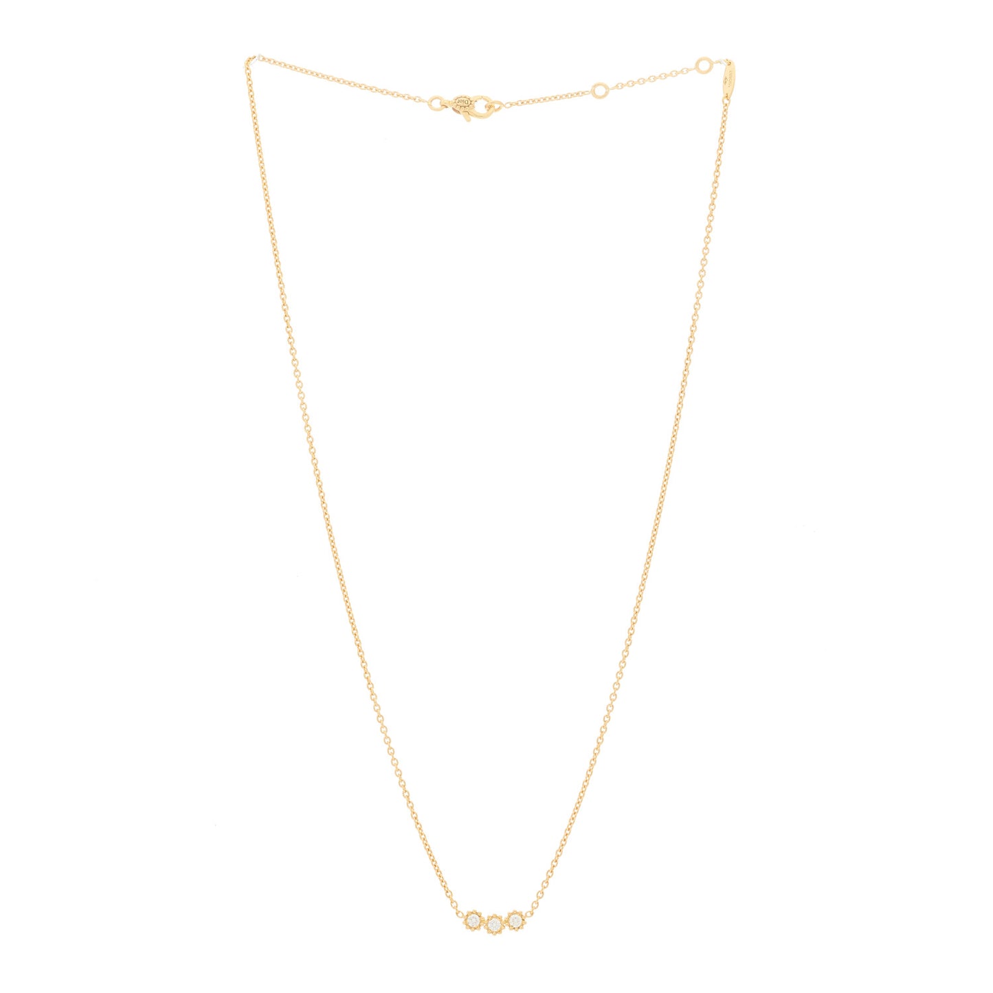 18K Yellow Gold Diamond Mimirose Pendant Necklace
