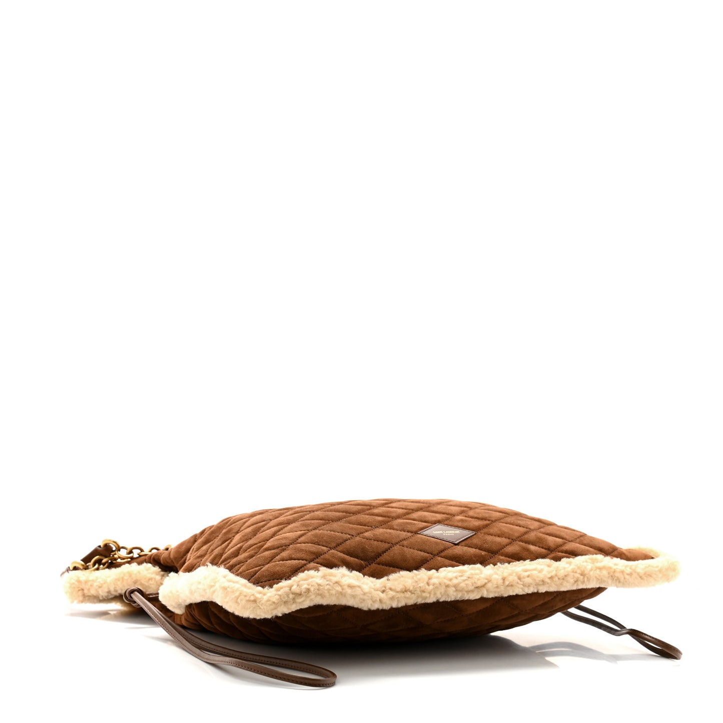 Suede Shearling Quilted Le Pochon Natural Tan