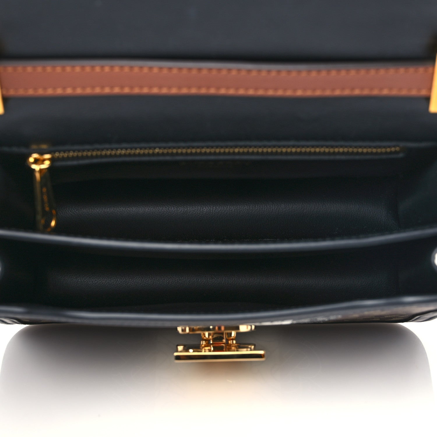 Burberry E-Canvas Monogram Stripe Small TB Bag Bridle Brown 5 of 8