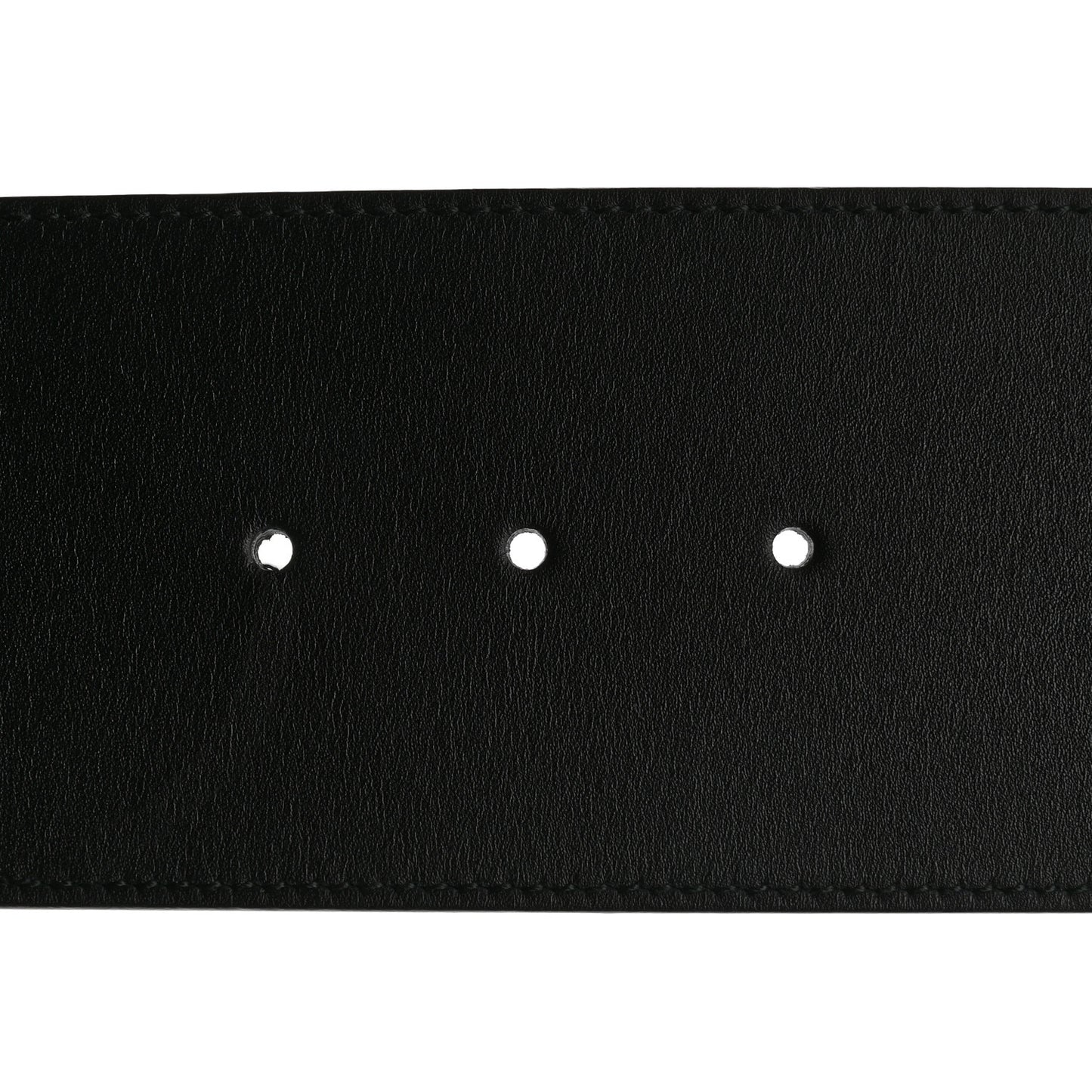 Moon Calfskin Pearl Double G 70mm Belt 90 36 Black Cream