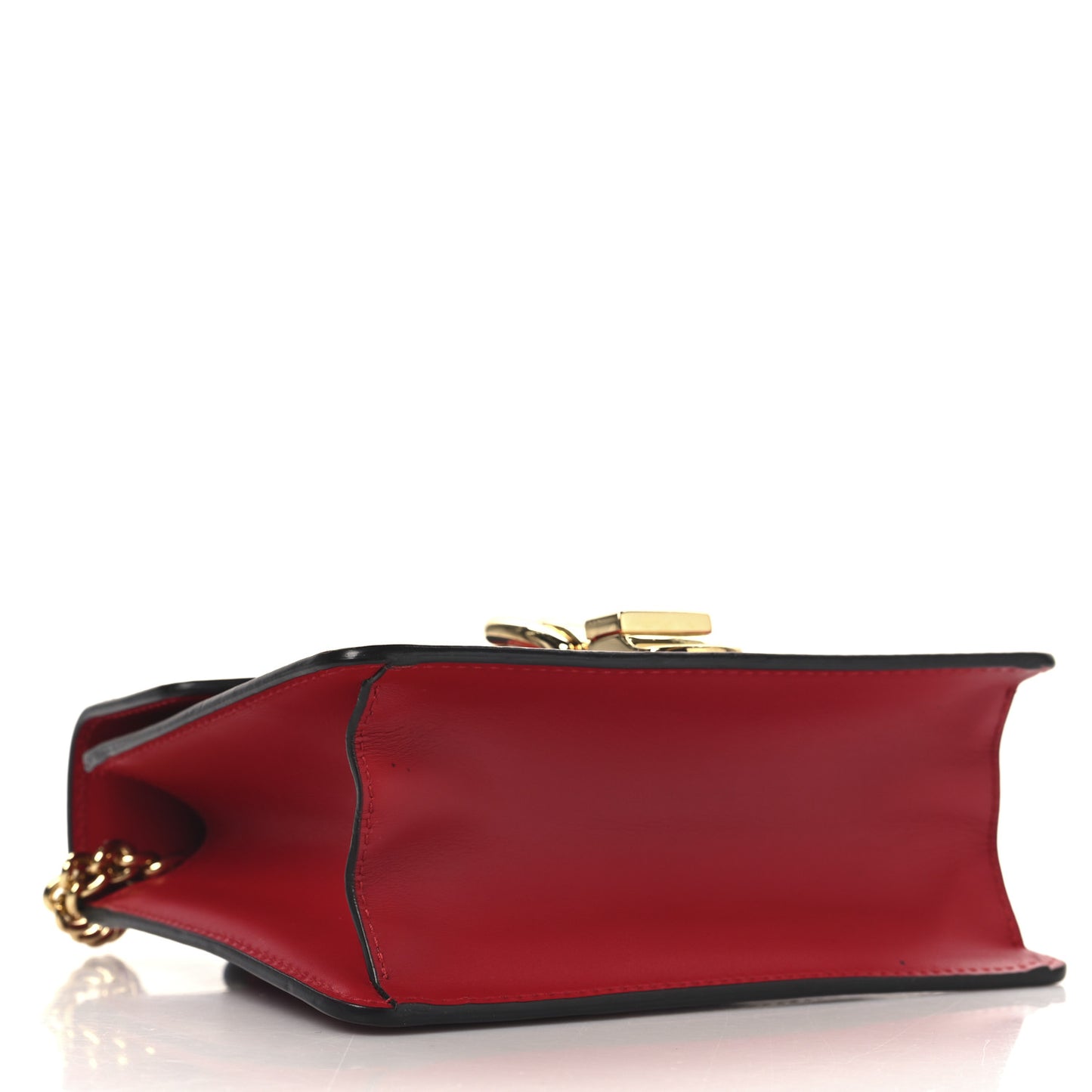 Calfskin Mini Sylvie Chain Shoulder Bag Hibiscus Red