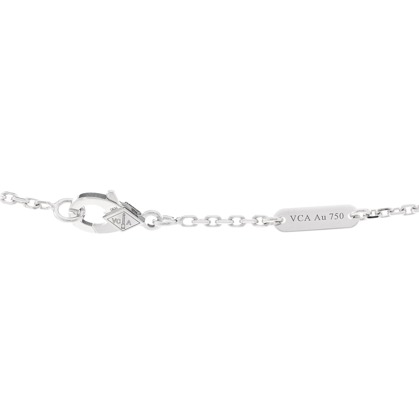 18K White Gold Diamond Small Frivole Pendant Necklace
