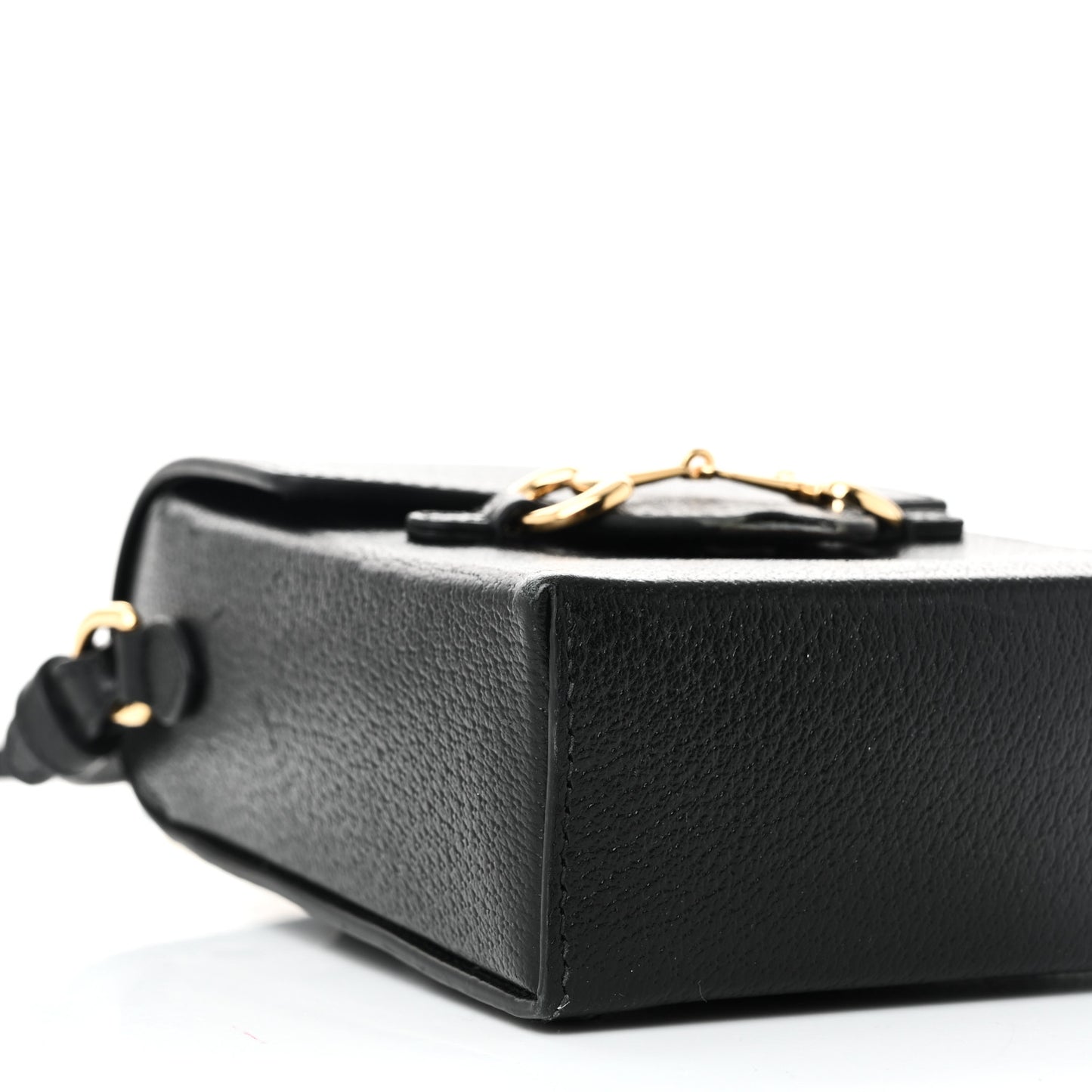 Dollar Calfskin Vertical Horsebit 1955 Crossbody Bag Black