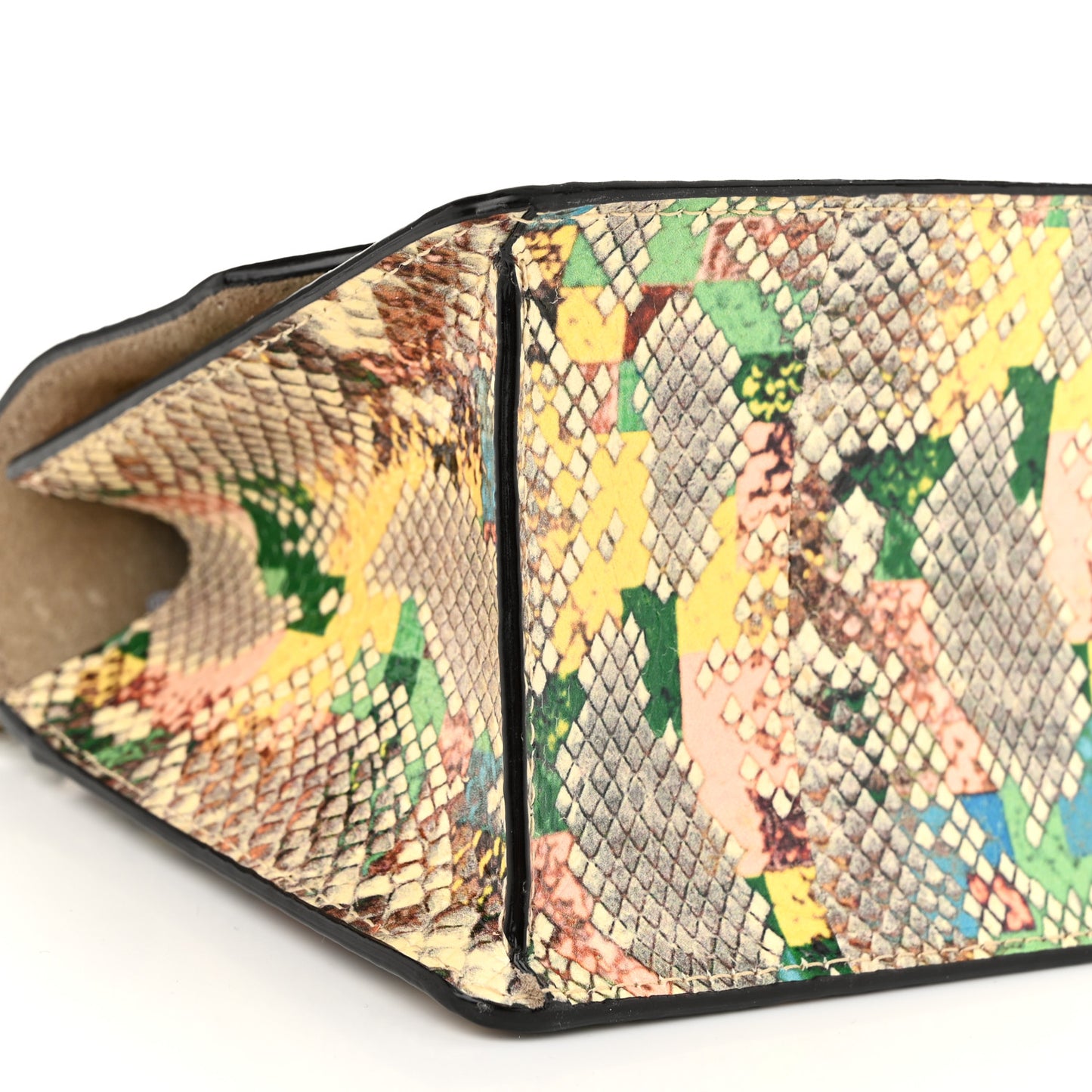 Elaphe Snakeskin Madeline Crossbody Satchel Rainbow