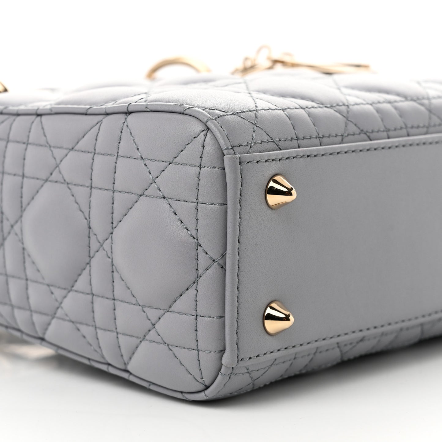 Lambskin Cannage Small My ABCDior Lady Dior Grey