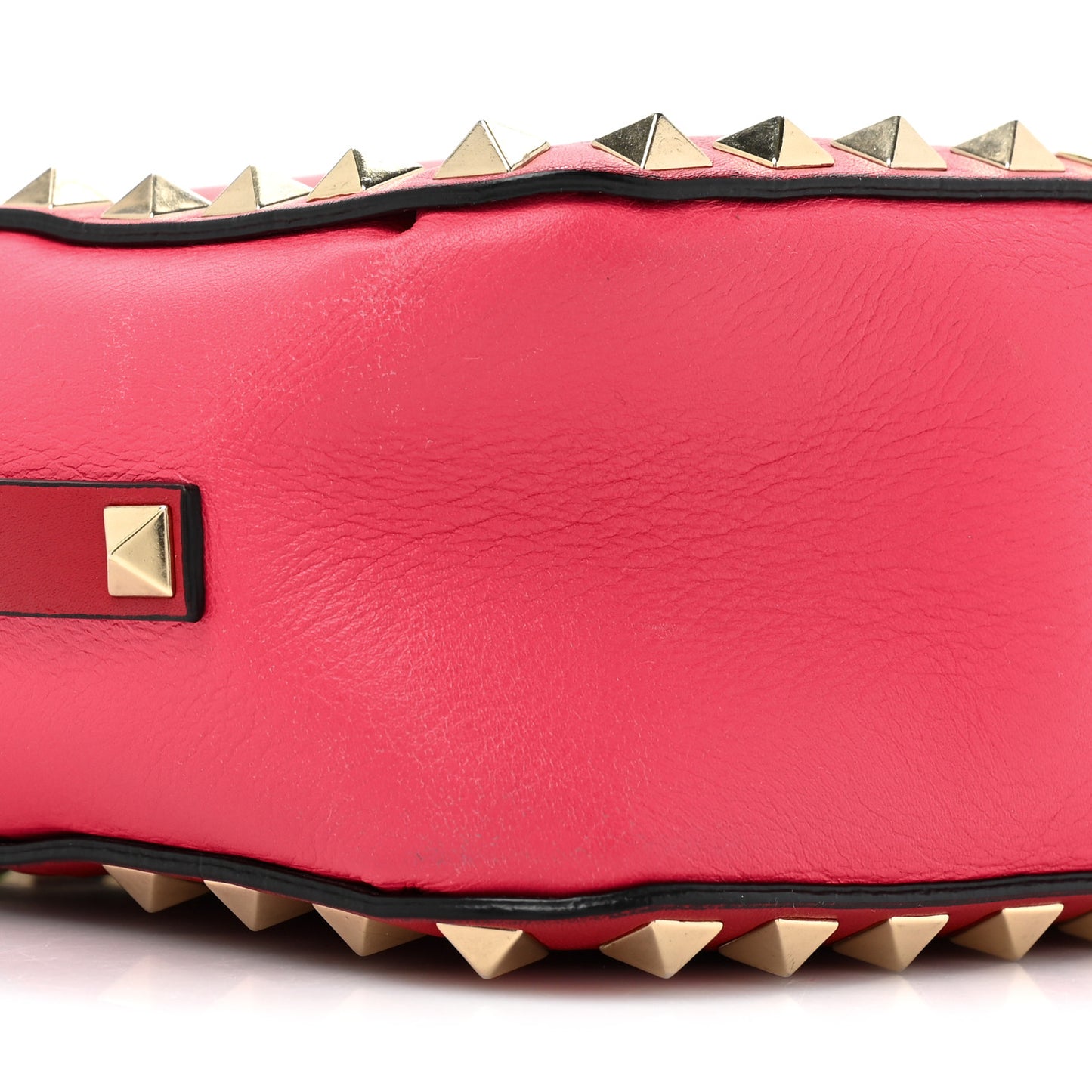 Vitello Colorblock Rockstud Camera Crossbody Bag Deep Rose Clover
