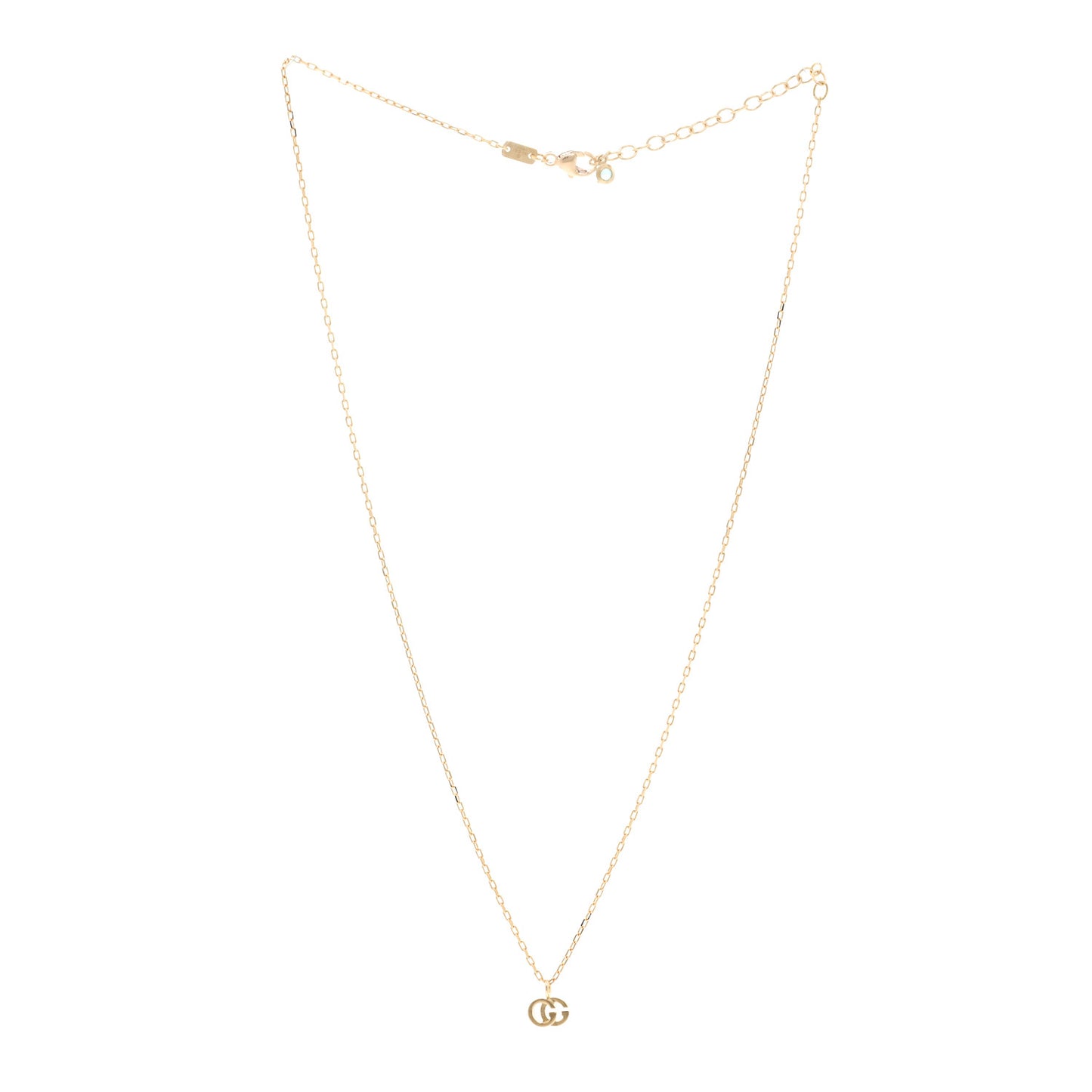 18K Yellow Gold Running GG Pendant Necklace