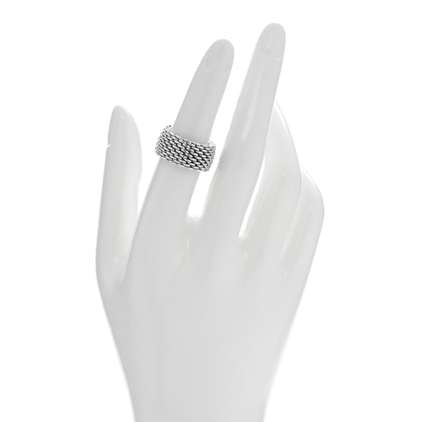 Sterling Silver Somerset Mesh Ring 50 5.25