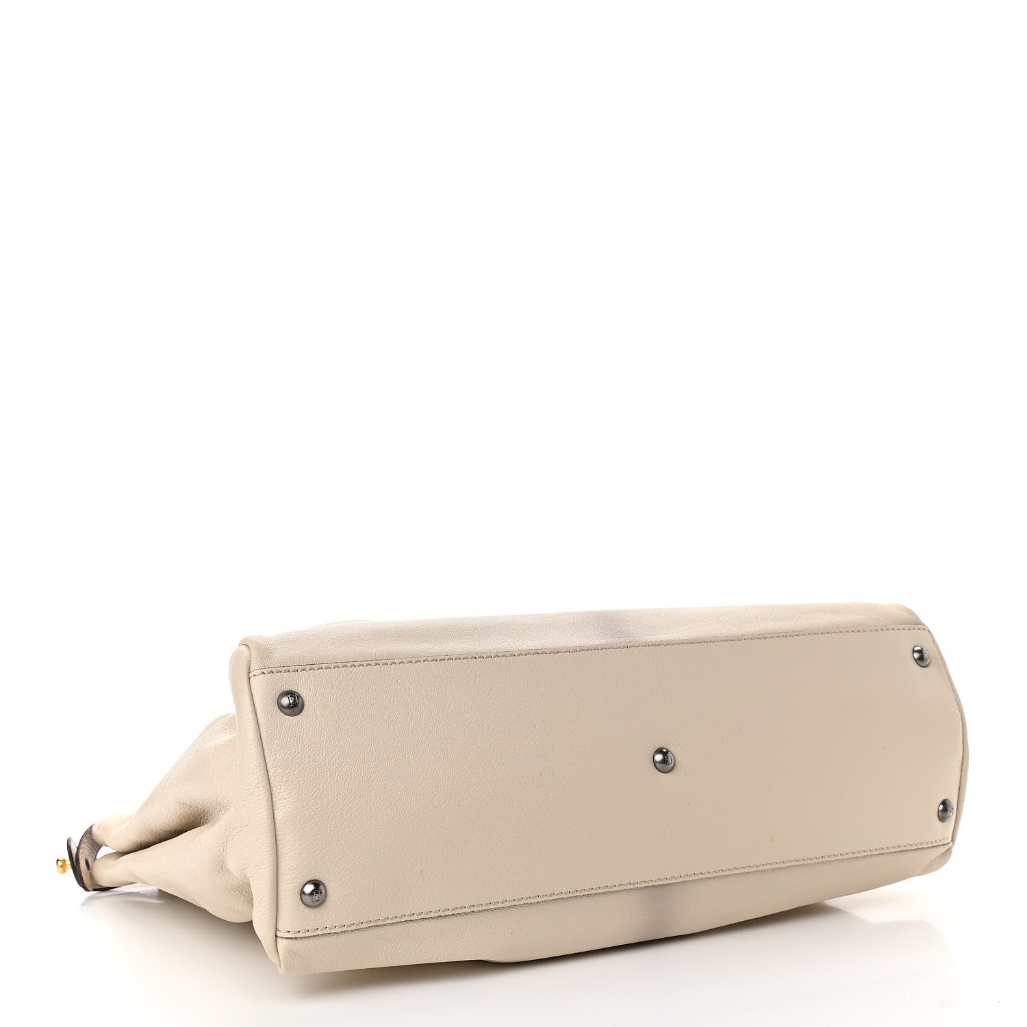 Fendi Goatskin Stingray Large Peekaboo Iconic Satchel White Pink 4 of 10