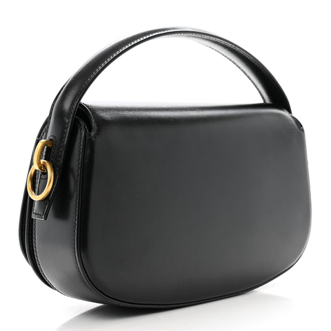 Box Calfskin Voltaire Top Handle Crossbody Bag Black