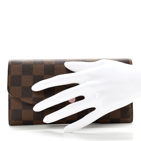Damier Ebene Emilie Wallet Rose Ballerine