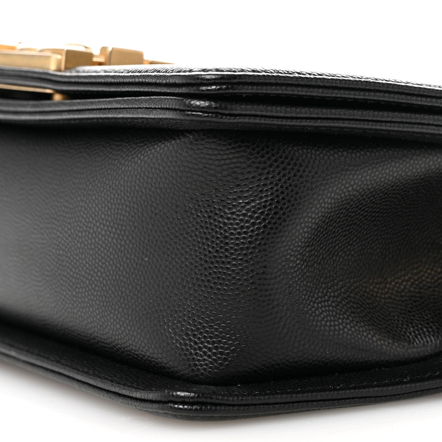 Caviar Quilted Small Boy Flap Black