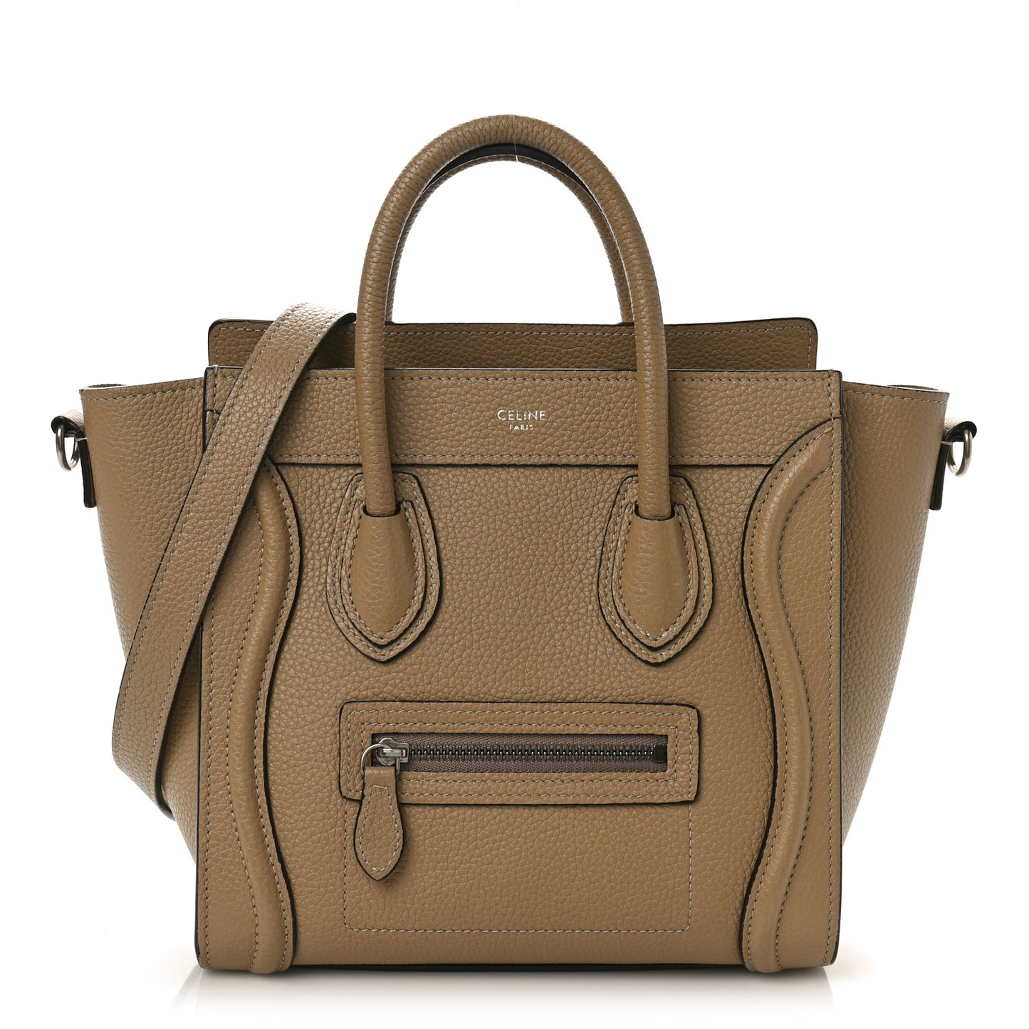 Drummed Calfskin Nano Luggage Dune