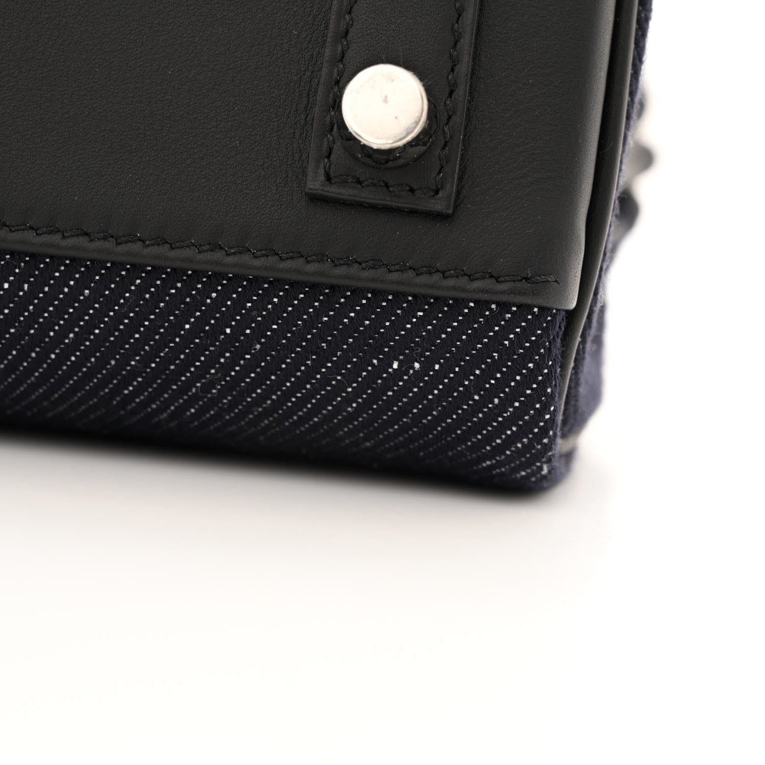 Hermes Toile Denim Swift Shoulder Birkin Light 29 Bleu Indigo 11 of 12