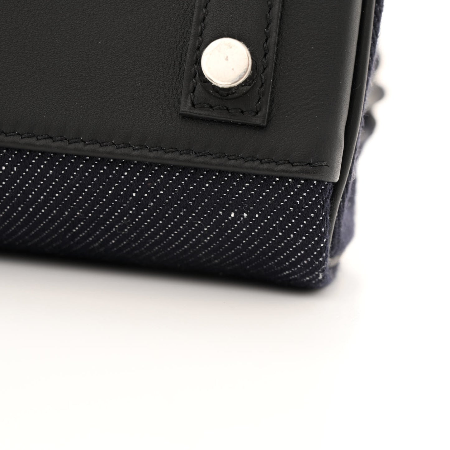 Toile Denim Swift Shoulder Birkin Light 29 Bleu Indigo