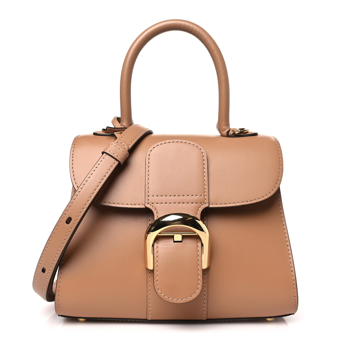 Box Calfskin Mini Brillant Satchel Sand