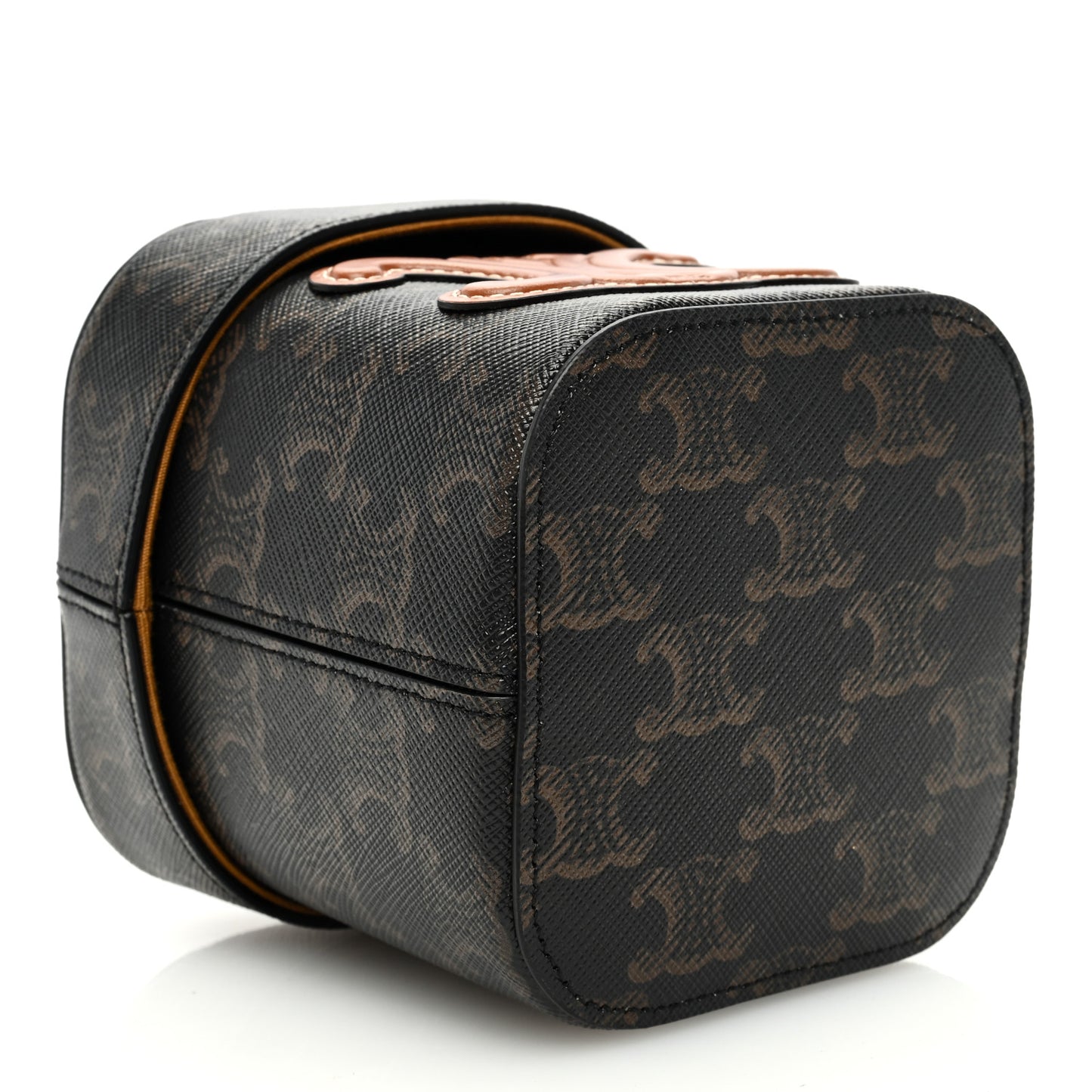 Triomphe Canvas Calfskin Small Cuir Triomphe Box Tan