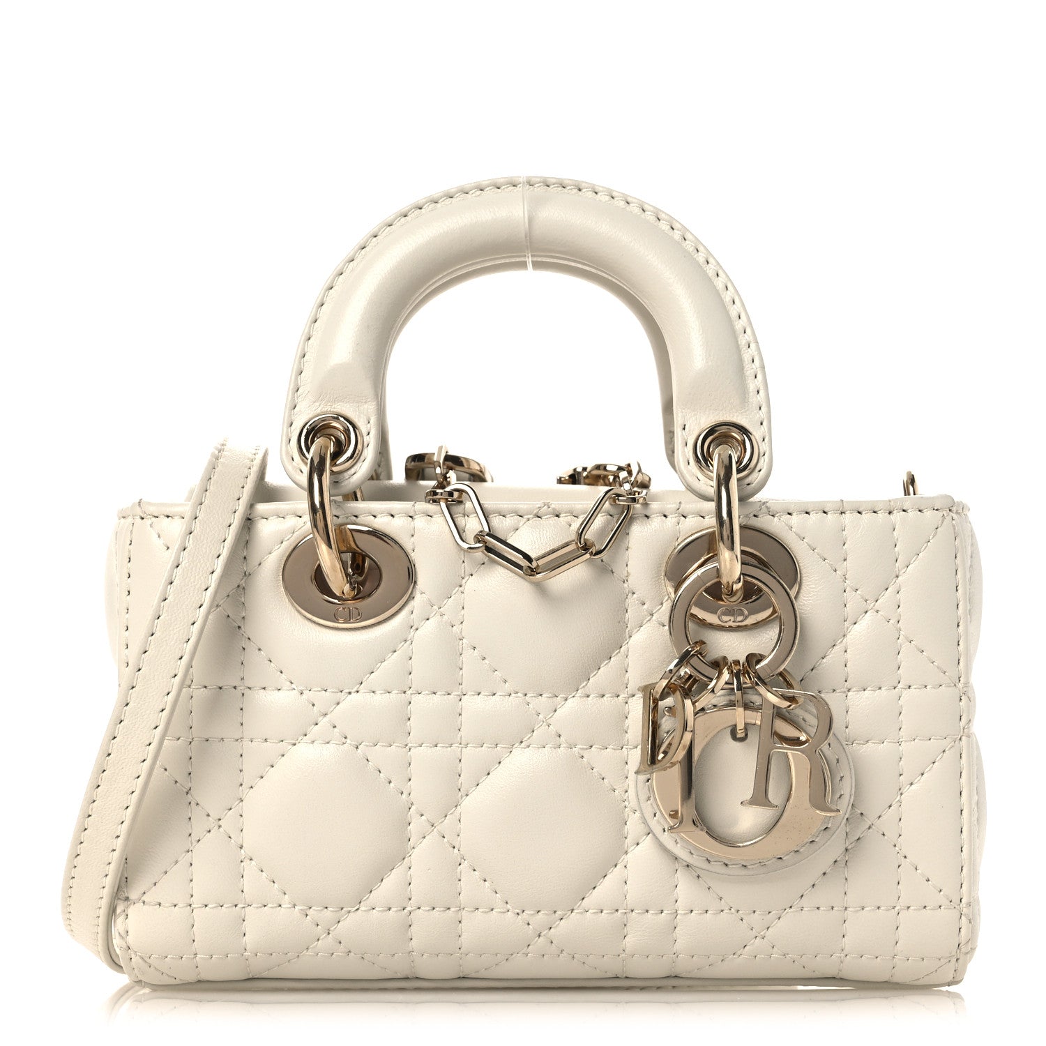 Christian Dior Lambskin Cannage Micro Lady D-Joy Latte 1825810