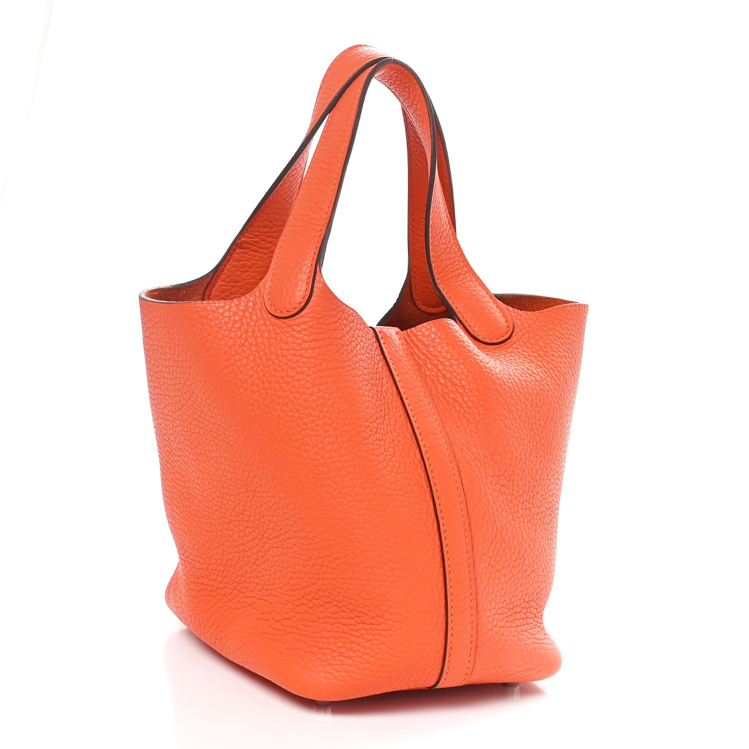 Hermes Taurillon Clemence Picotin Lock 18 PM Orange 3 of 10