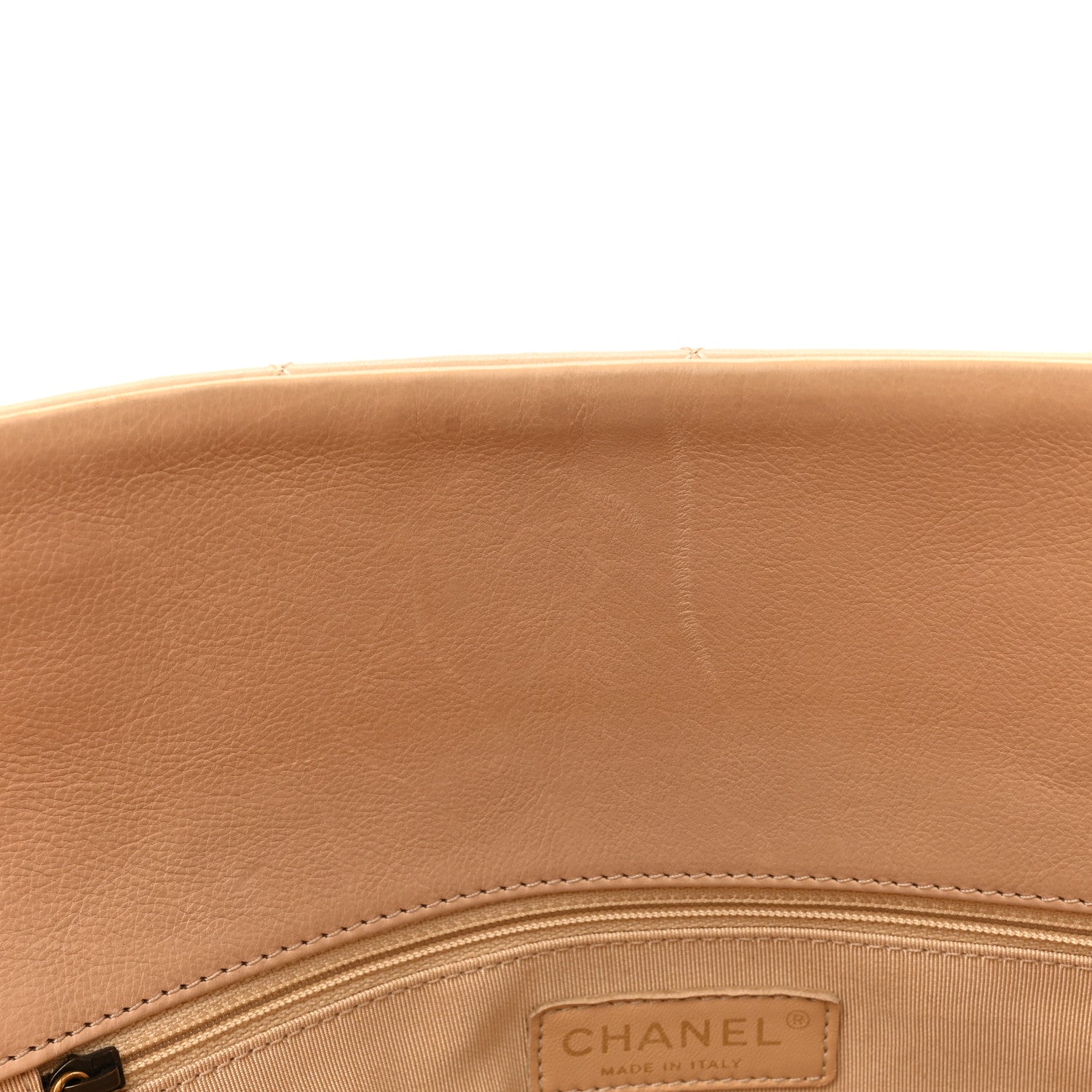 Chanel Calfskin Quilted Large CC Crown Tote Beige 11 of 18
