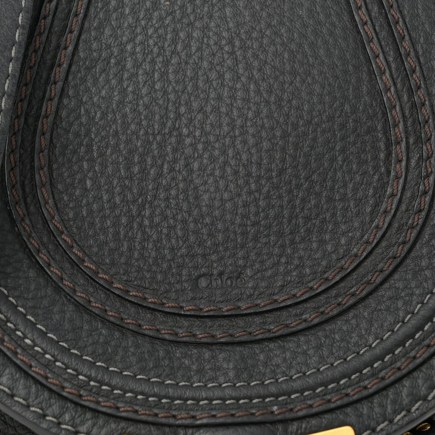 Calfskin Mini Marcie Round Crossbody Bag Black