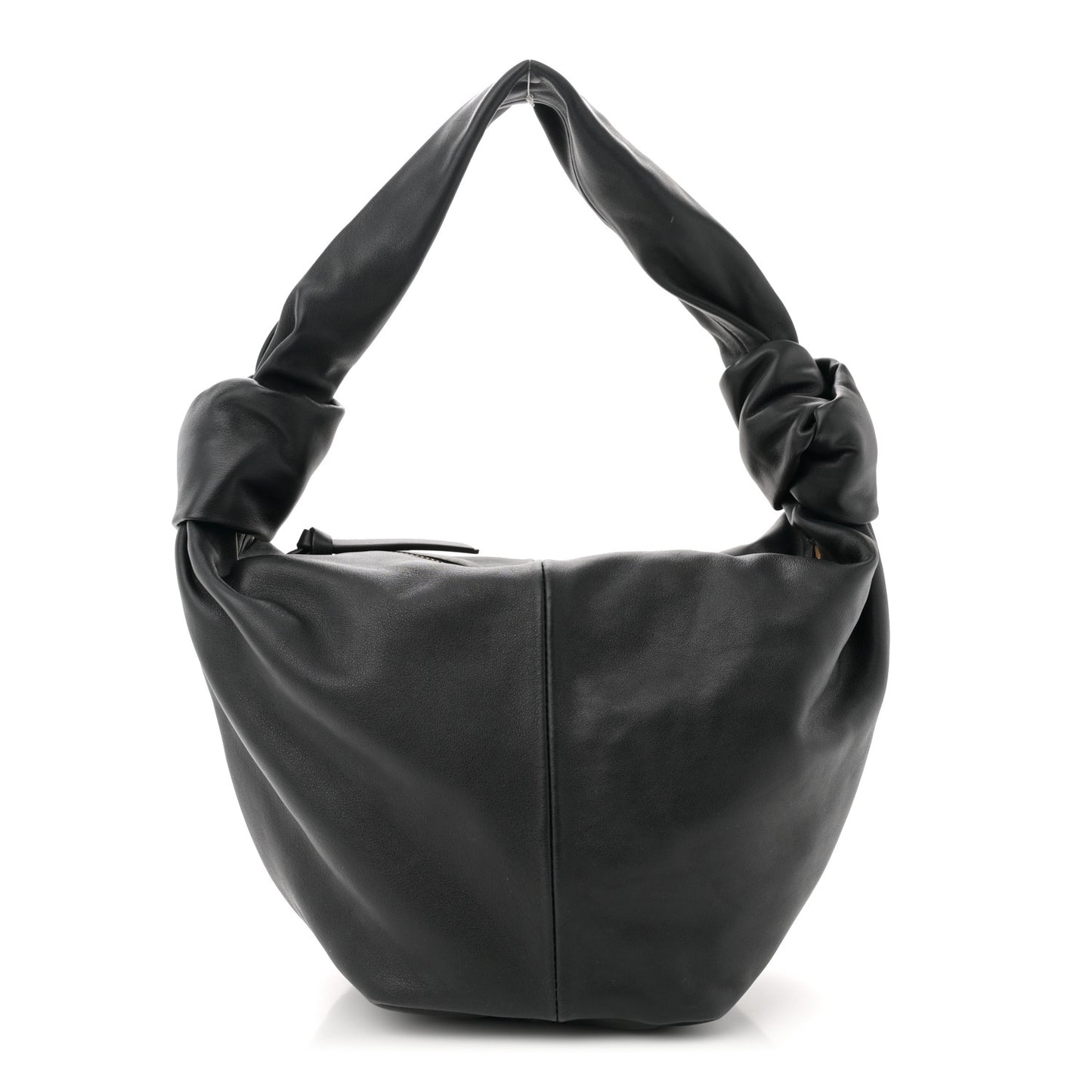 Calfskin Teen Double Knot Hobo Black