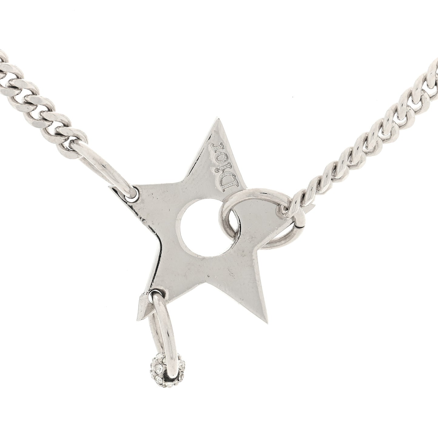 Crystal Star Choker Necklace Silver