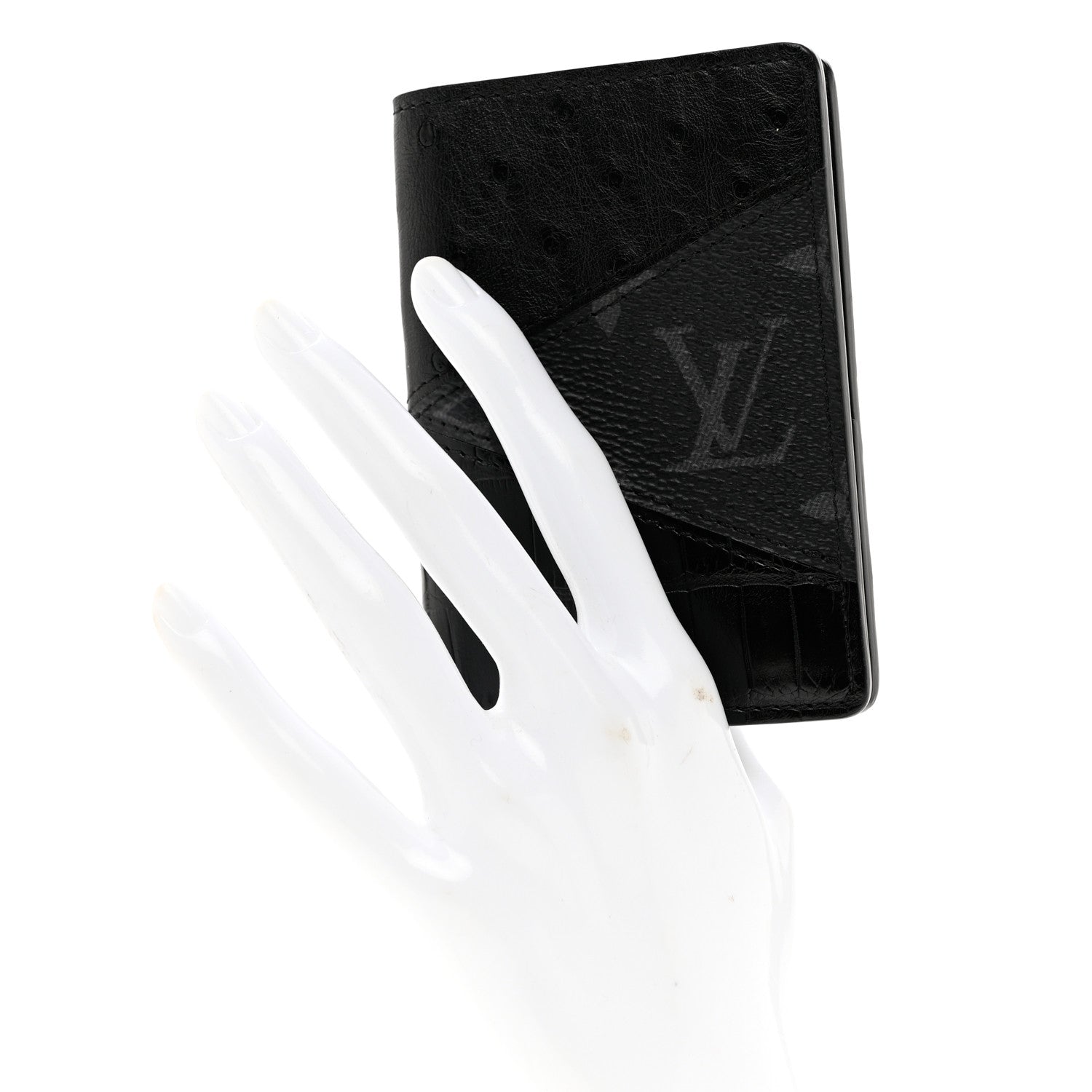 Louis Vuitton Ostrich Crocodile Pocket Organizer Black 2 of 6