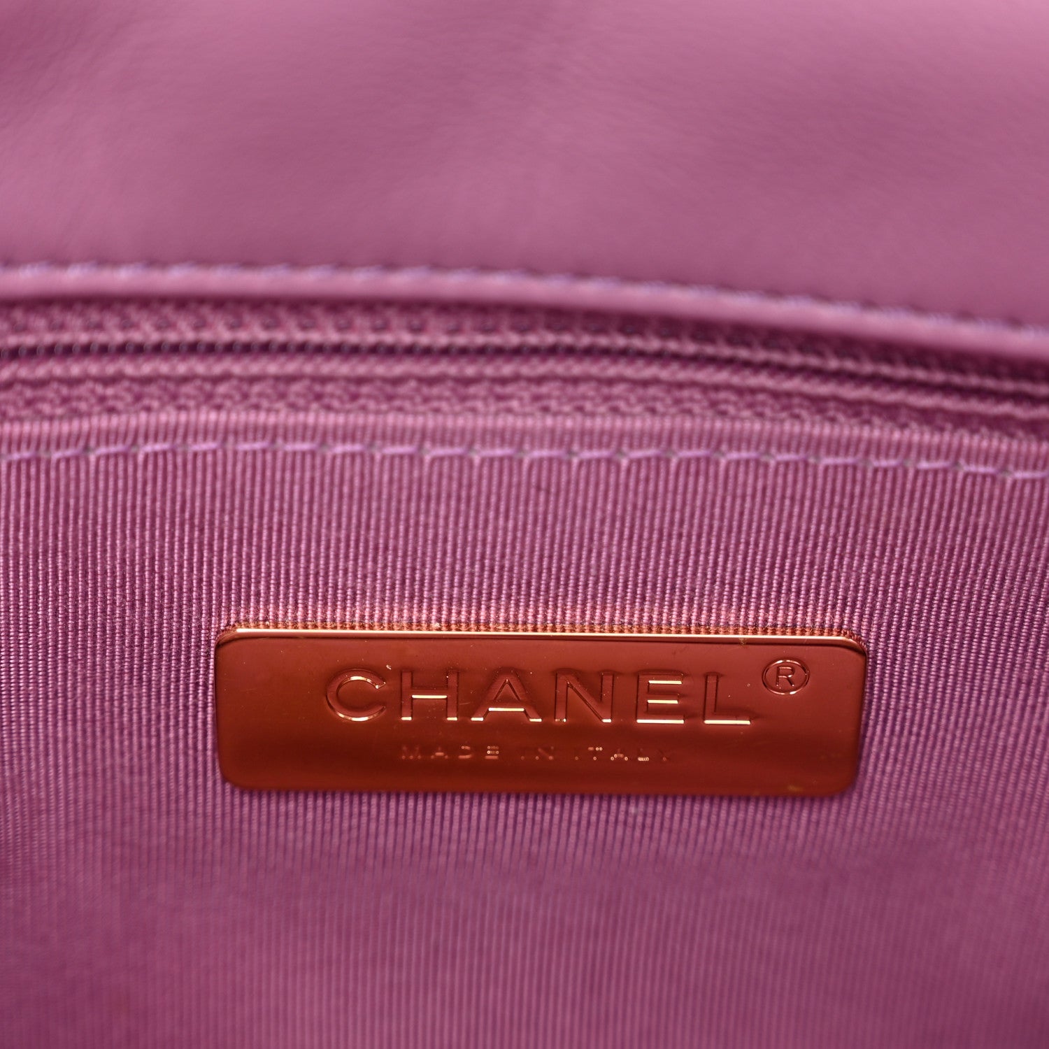 Chanel Lambskin Quilted Medium Chanel 19 Flap Purple 7 of 10