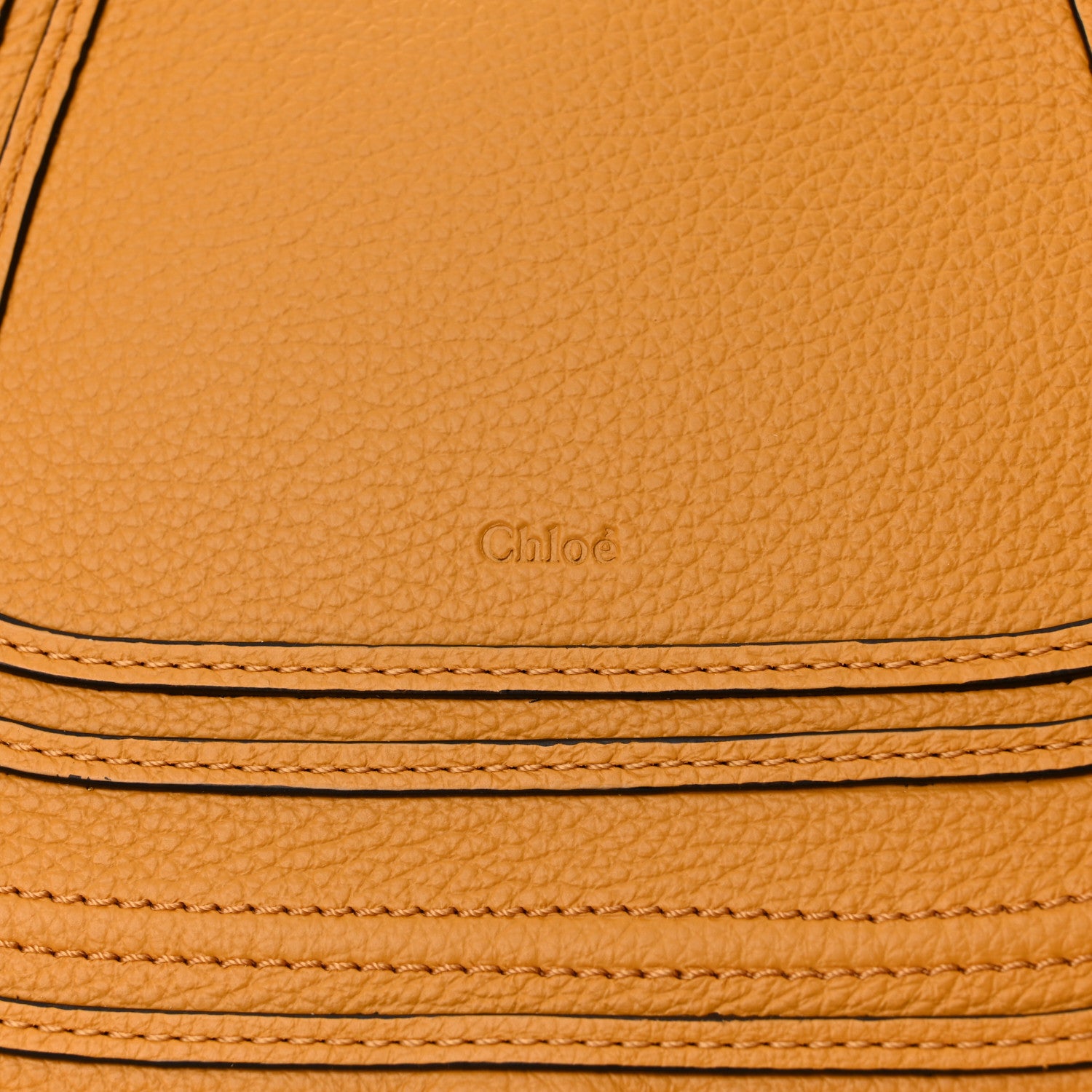 Chloe Raffia Small Grain Calfskin Medium Marcie Basket Yellow 6 of 10