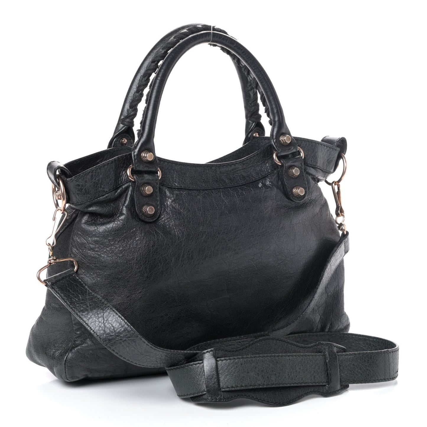 Agneau Giant 12 Rose Gold Hardware Town Black