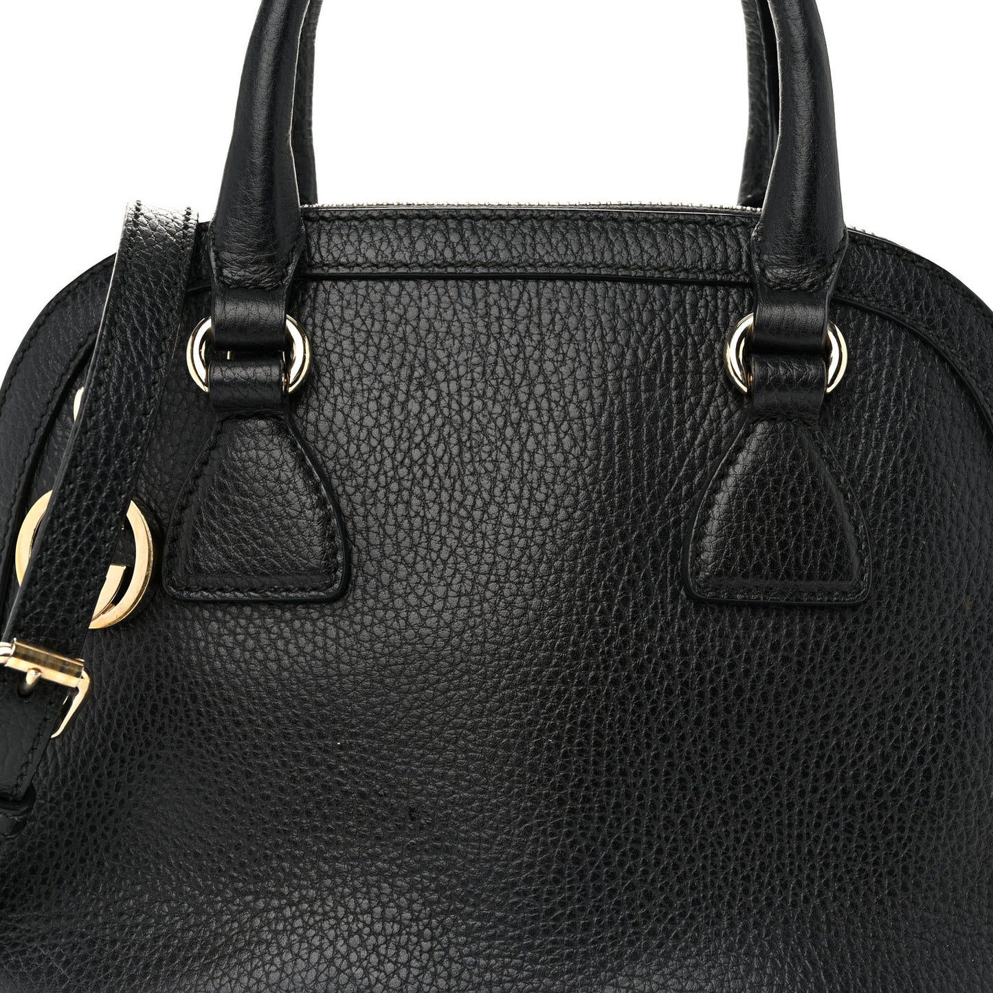 Dollar Calfskin Small GG Charm Dome Bag Black