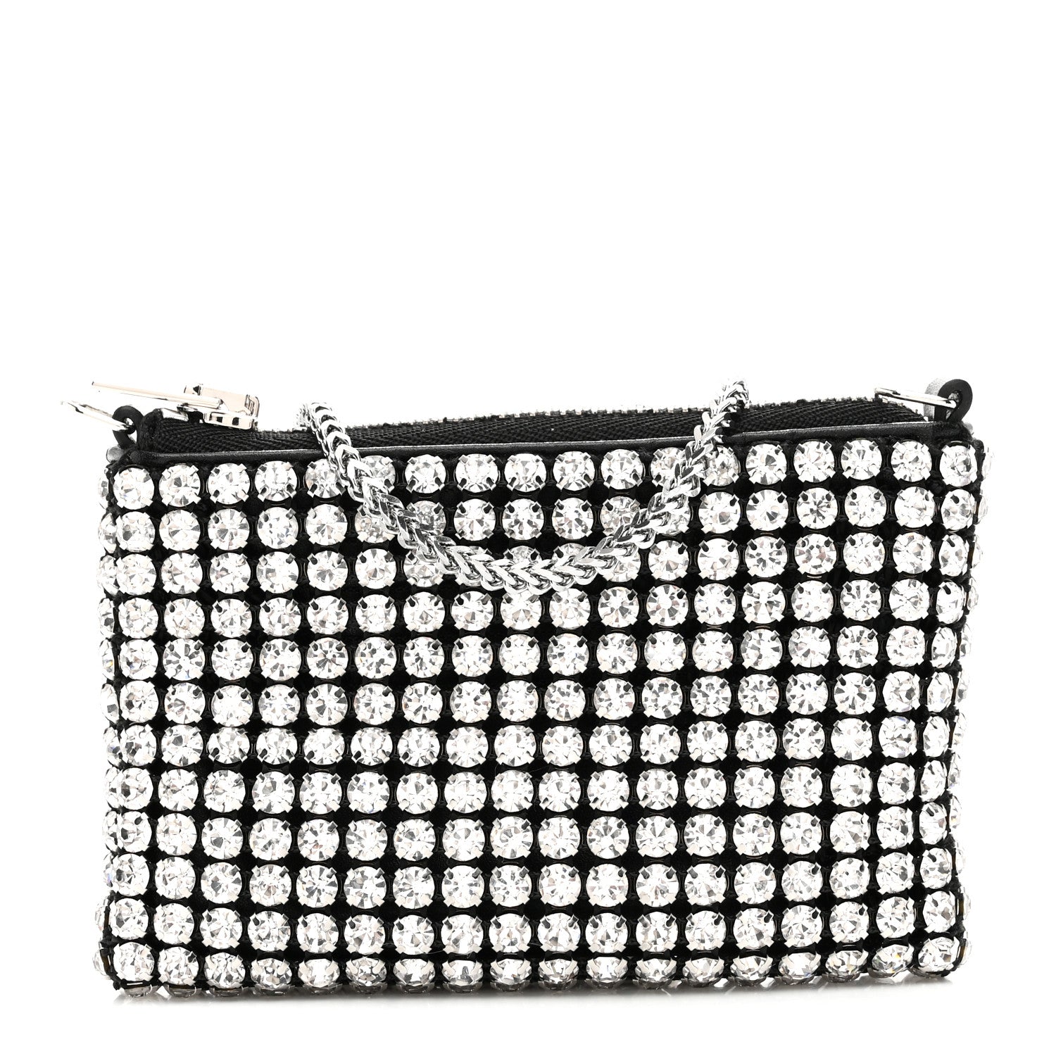 Alexander Wang Mesh Crystal Rhinestone Nano Heiress Shoulder Bag