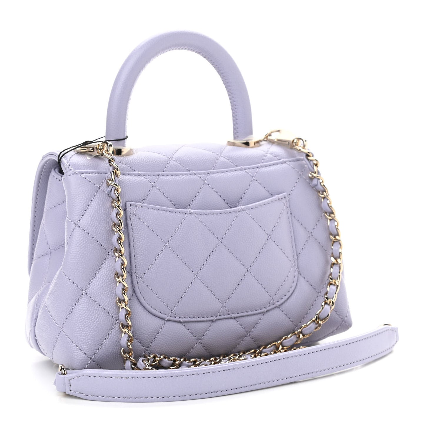 Caviar Quilted Extra Mini Coco Handle Flap Light Purple
