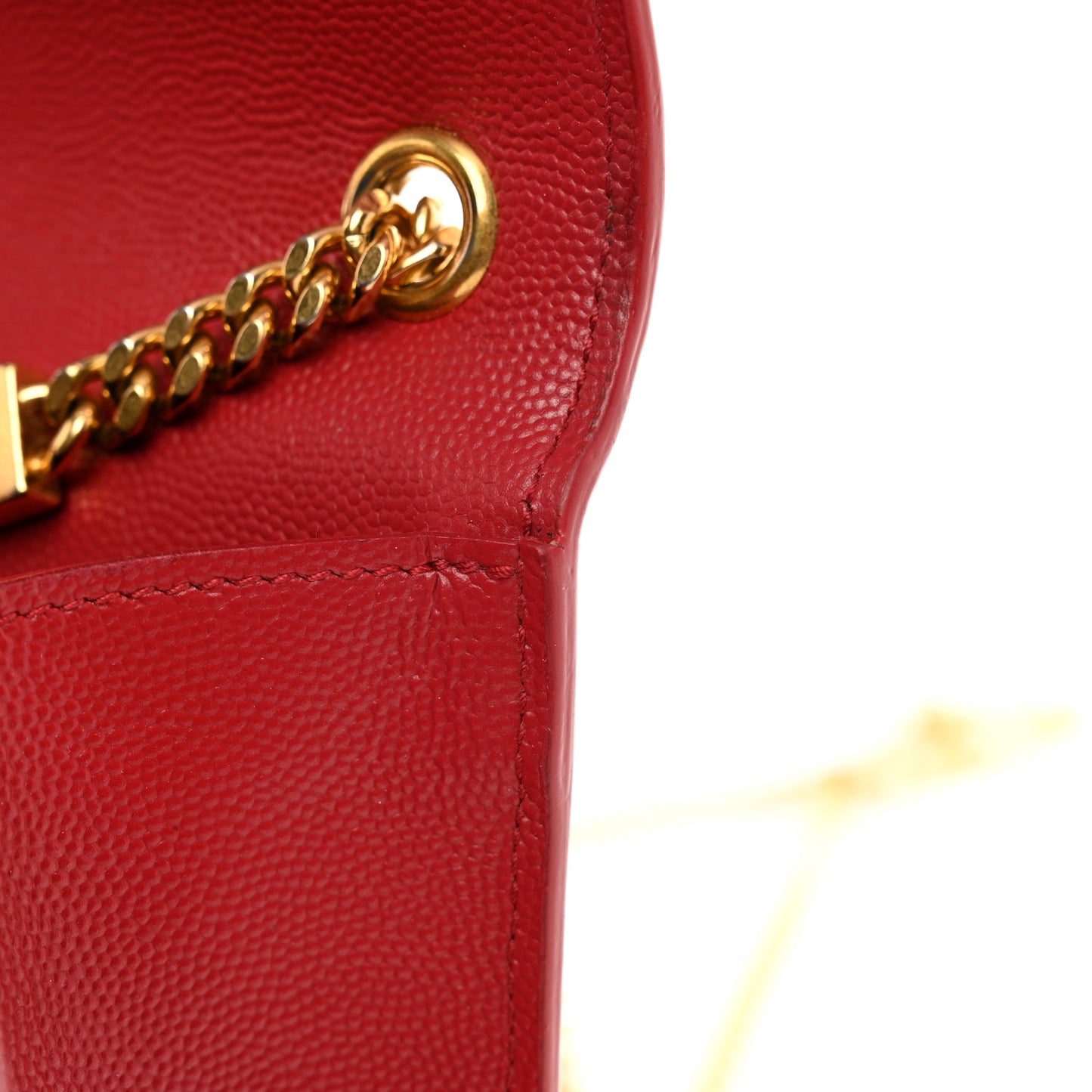 Grain De Poudre Medium Monogram Kate Satchel Rouge Eros