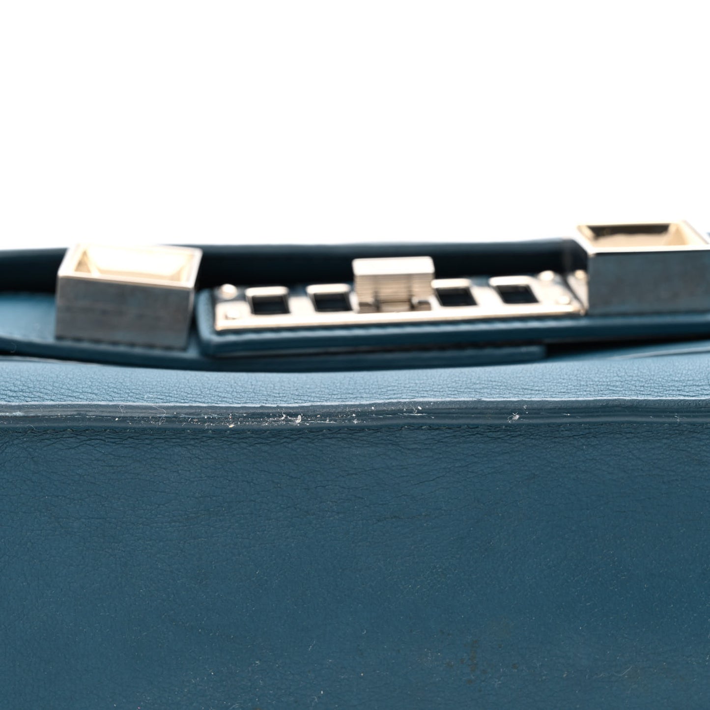 Calfskin Mini PS11 Classic Shoulder Bag Dark Teal
