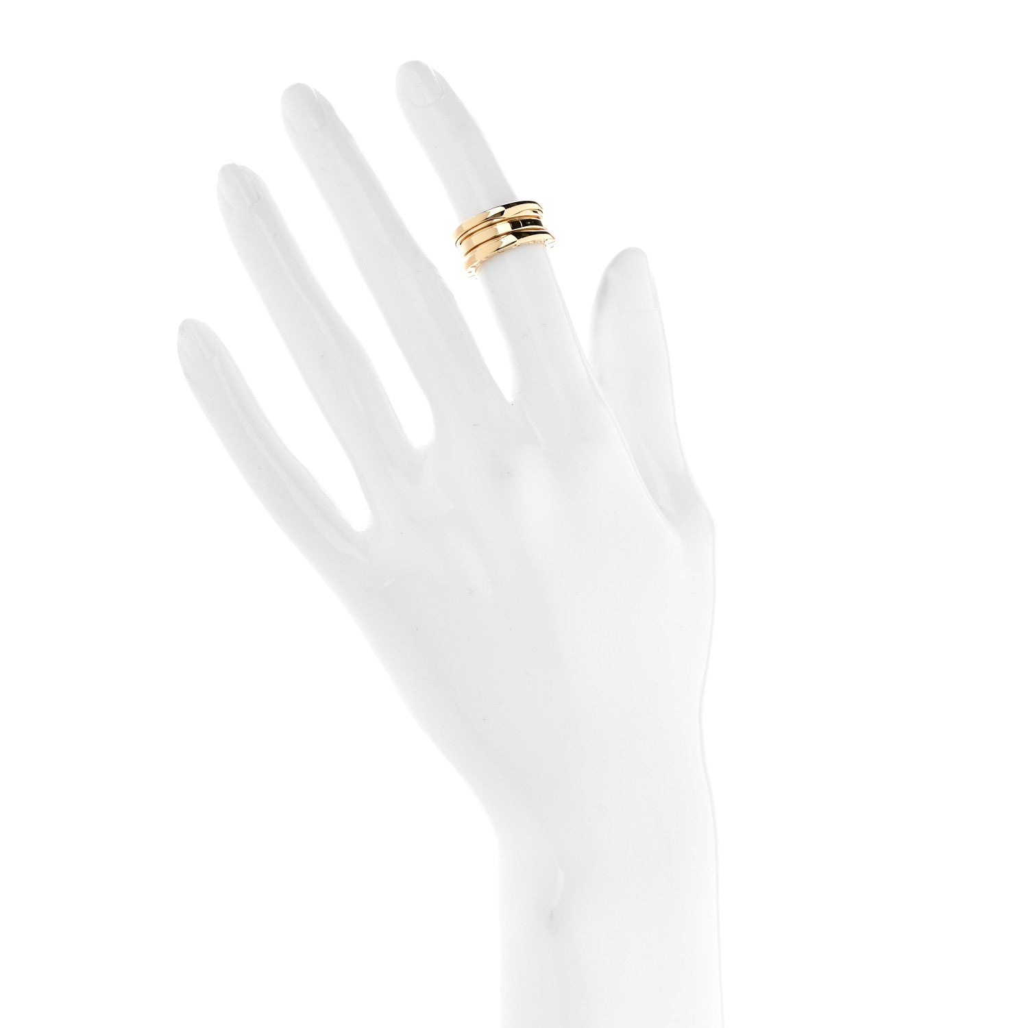 Bulgari 18K Yellow Gold B.Zero1 Three-Band Ring 47 4 2 of 6