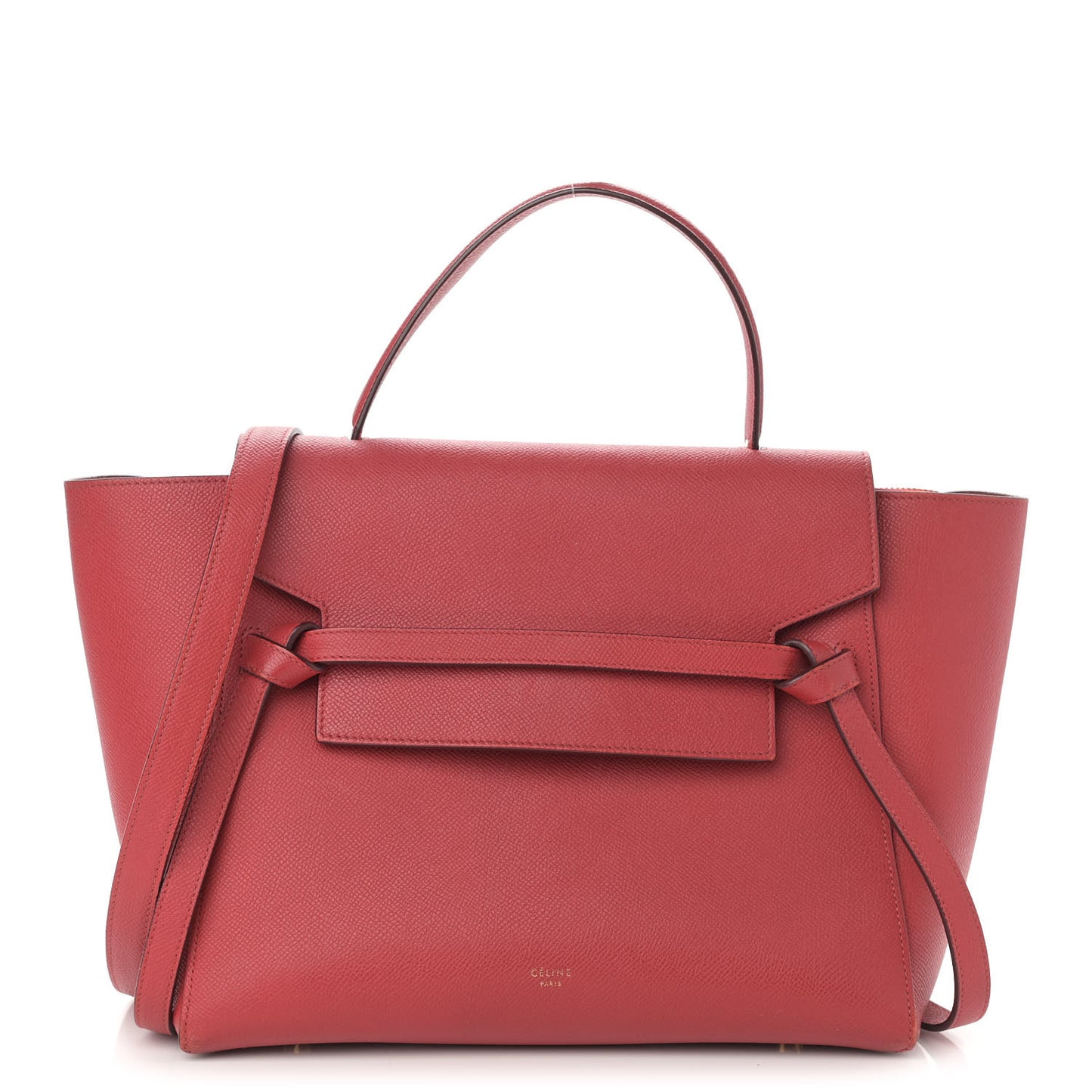 Grained Calfskin Mini Belt Bag Coquelicot